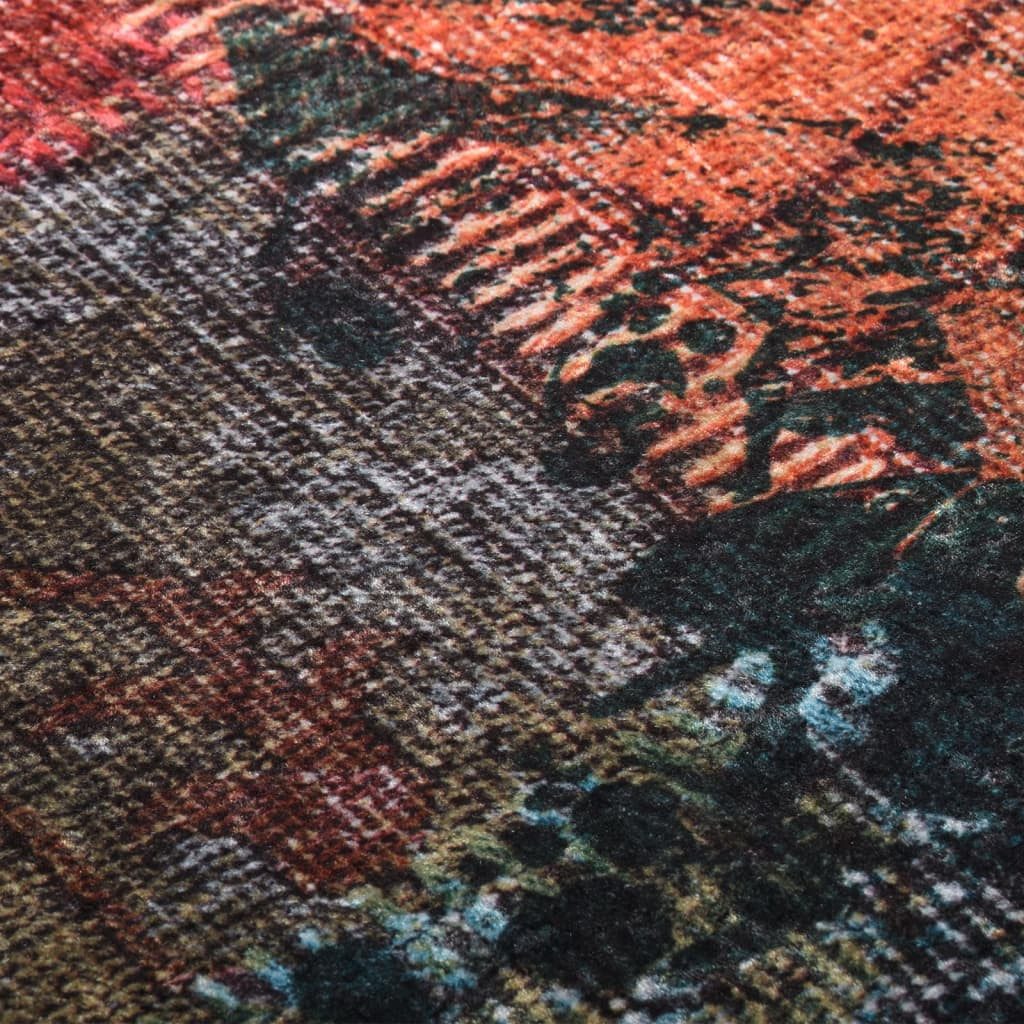 vidaXL Teppich Teppich Waschbar Patchwork 190x300 cm Mehrfarbig Rutschfest Teppich, Höhe: 0 mm