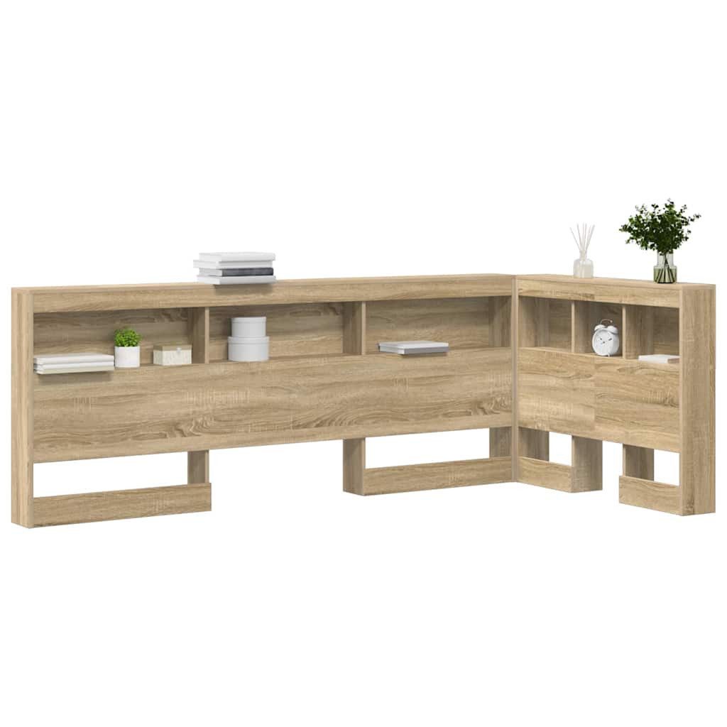 vidaXL Kopfteil Stauraum-Kopfteil mit Regal Sonoma günstig online kaufen