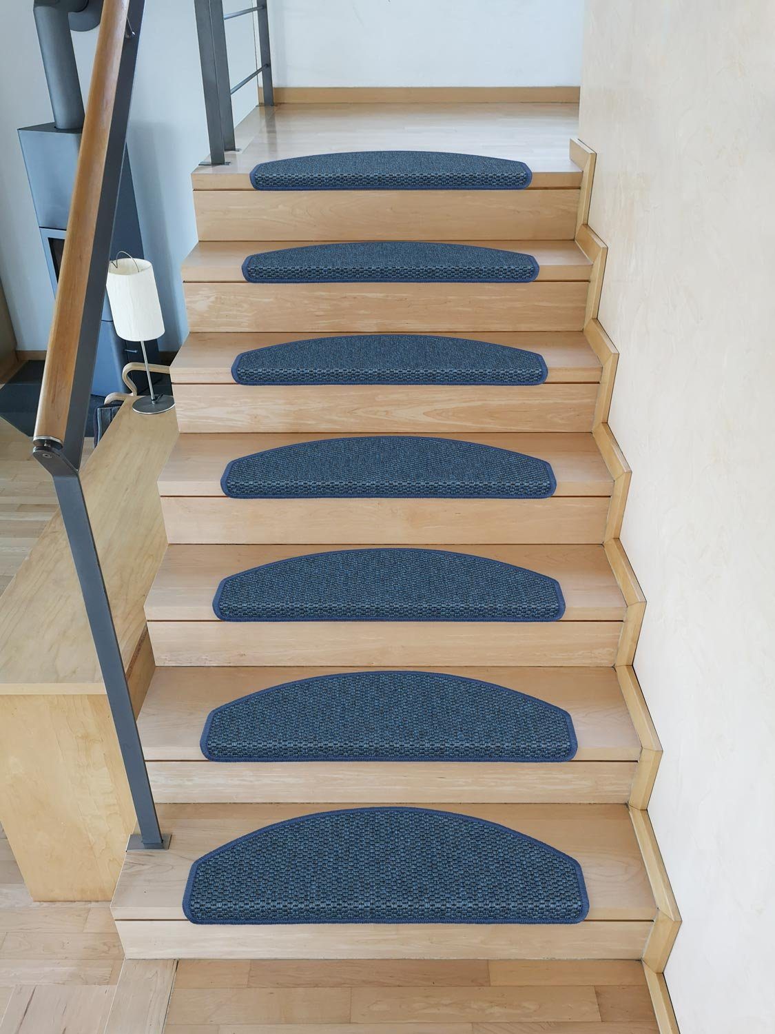 Metzker® Stufenmatte Stufenmatten Göteborg Halbrund Blau günstig online kaufen