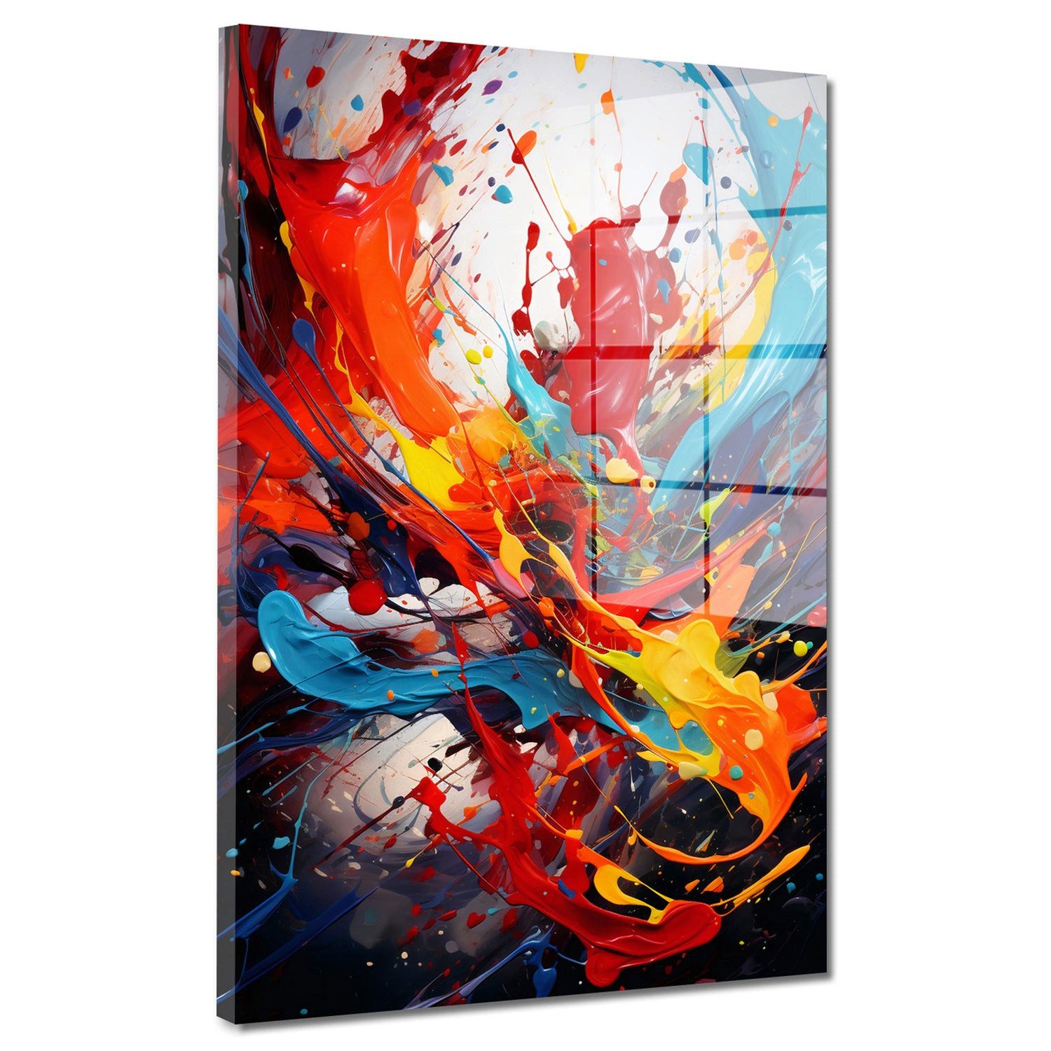 Artedinoi Acrylglasbild Farbexplosion Acrylglas Wandbild Bild Wanddeko Wohnzimmer XL