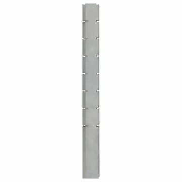 vidaXL Zaunpfosten Pfosten für Gabionenzaun Silbern 200 cm Verzinkter Stahl