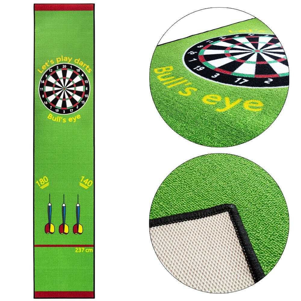 Dartmatte Dartteppich Turnier Matte Dart Matte Dartmatte Darts 290 x 60 cm Grün