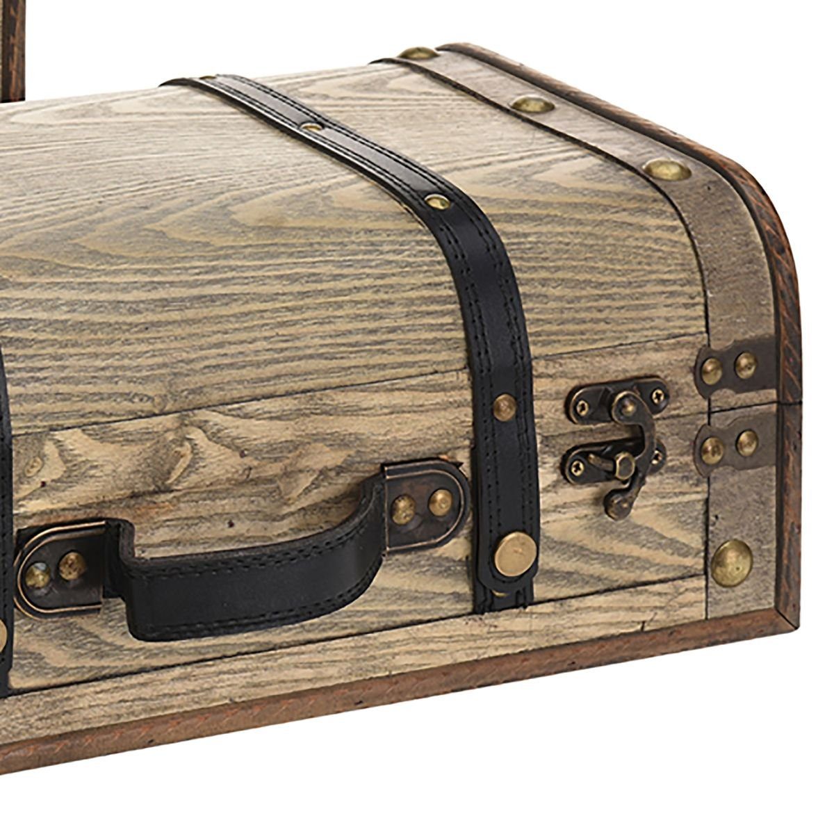 Koopman Stapelbox Kisten Dekoration 2er-Set aus Holz in braun Holzkiste Schatztruhen, 2er-Set