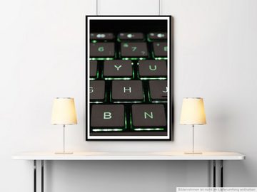Sinus Art Poster 60x90cm Poster Künstlerische Fotografie  Englische Tastatur eine Laptops