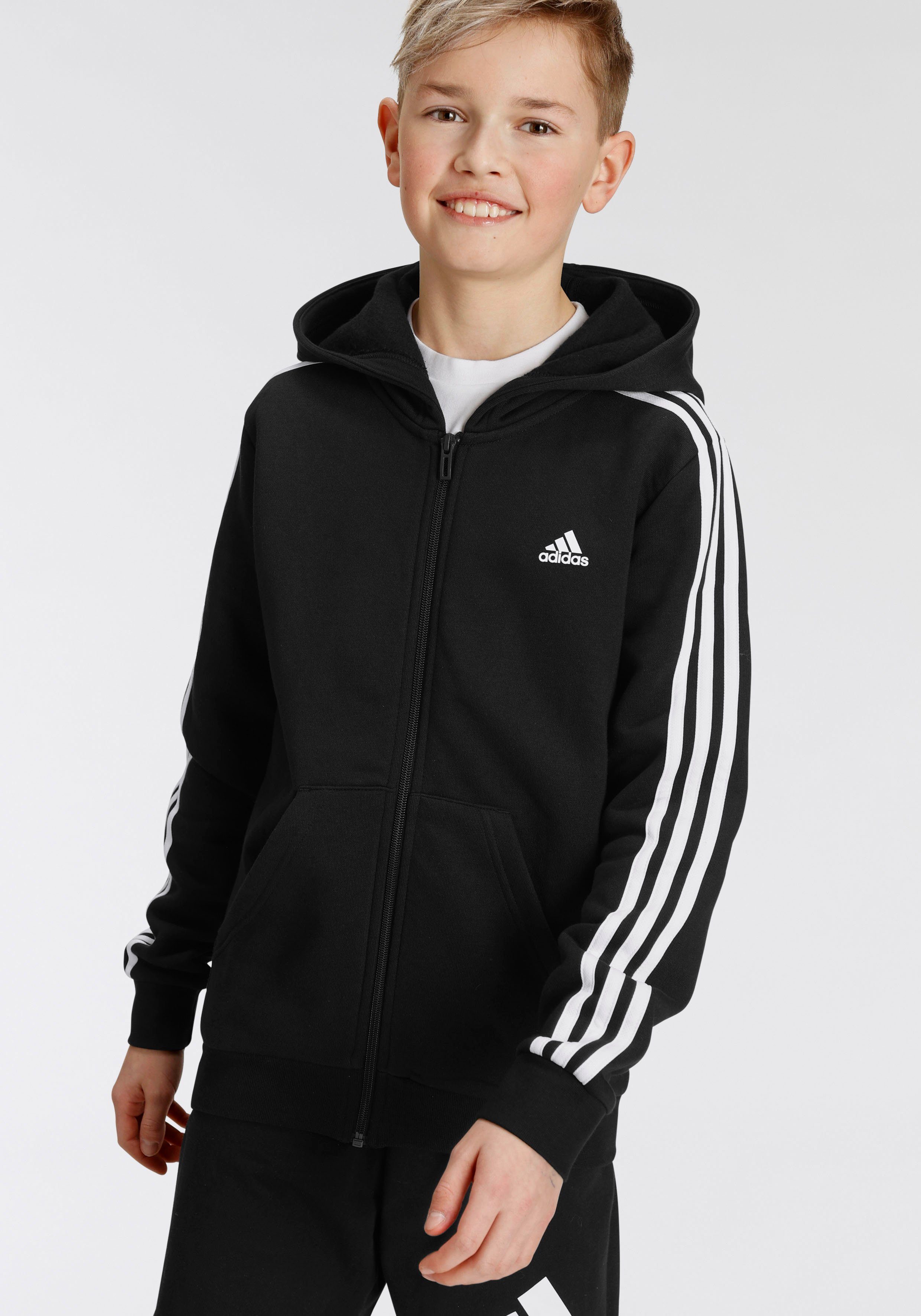 adidas Sportswear Kapuzensweatshirt ESSENTIALS 3STREIFEN FLEECE KAPUZENJACKE