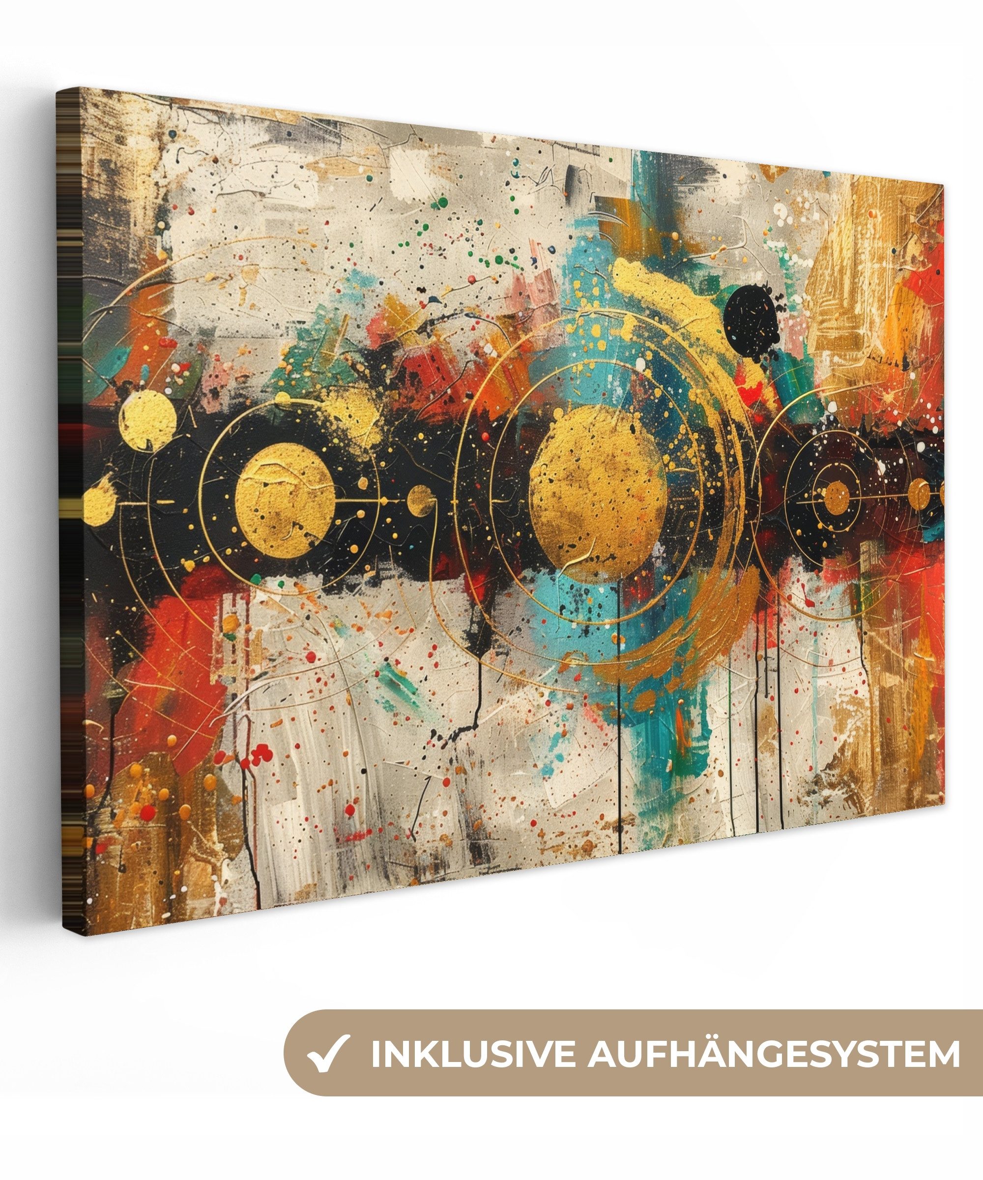 OneMillionCanvasses® Leinwandbild Kunst - Abstrakt - Ästhetisch - Gold, Fot günstig online kaufen