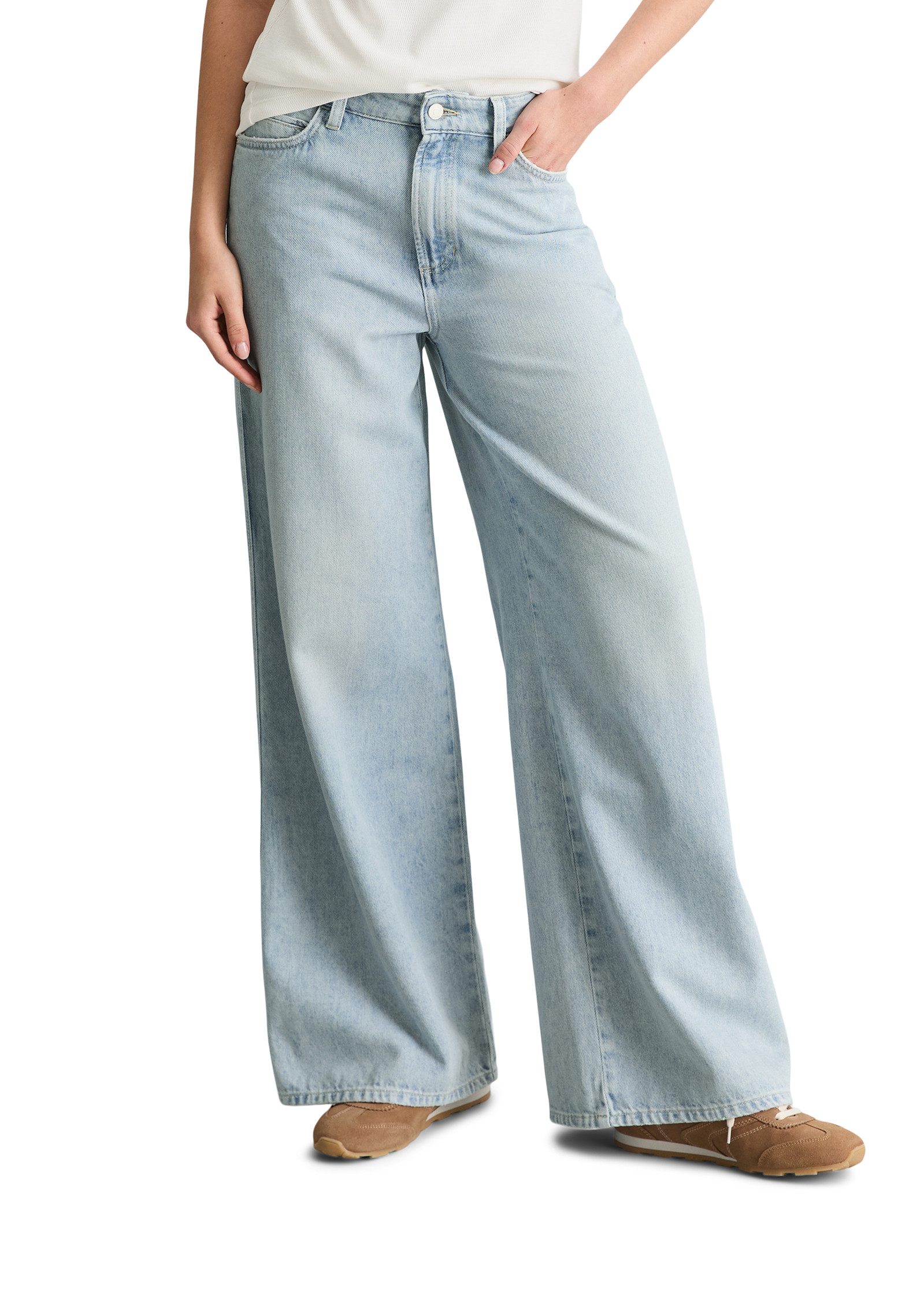 Marc O'Polo DENIM Weite Jeans aus Rigid Denim