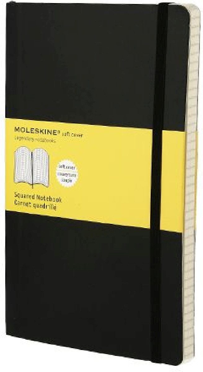 MOLESKINE Notizbuch Notizbuch L A5 13x21cm kariert Softcover schwarz