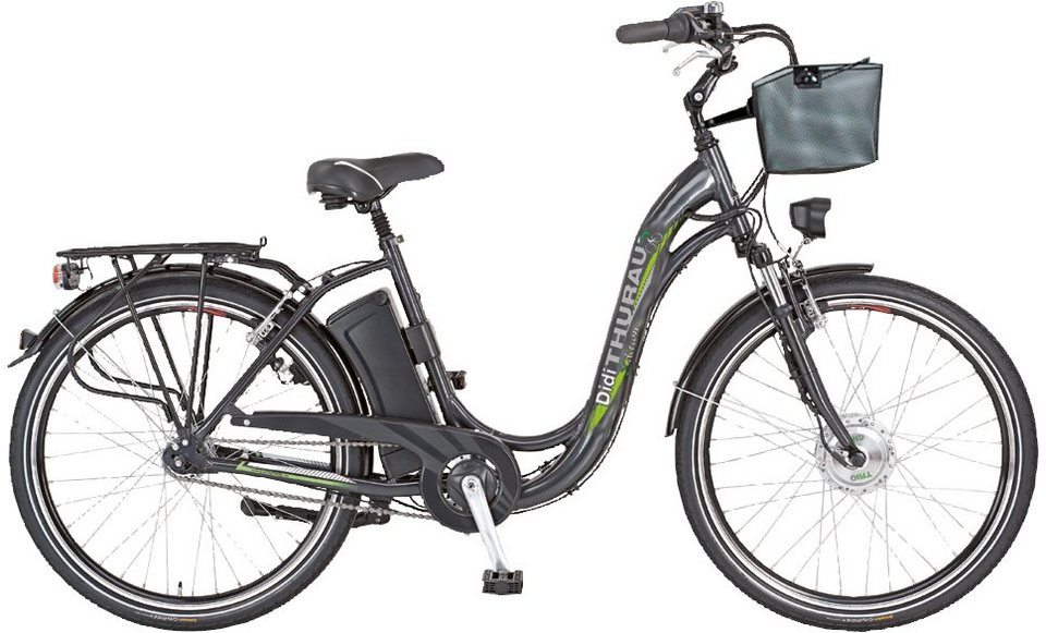 Didi THURAU Edition E-Bike »Alu City Comfort«, 3 Gang Shimano,  Nabenschaltung, Frontmotor 250 W, (mit Schloss) online kaufen | OTTO