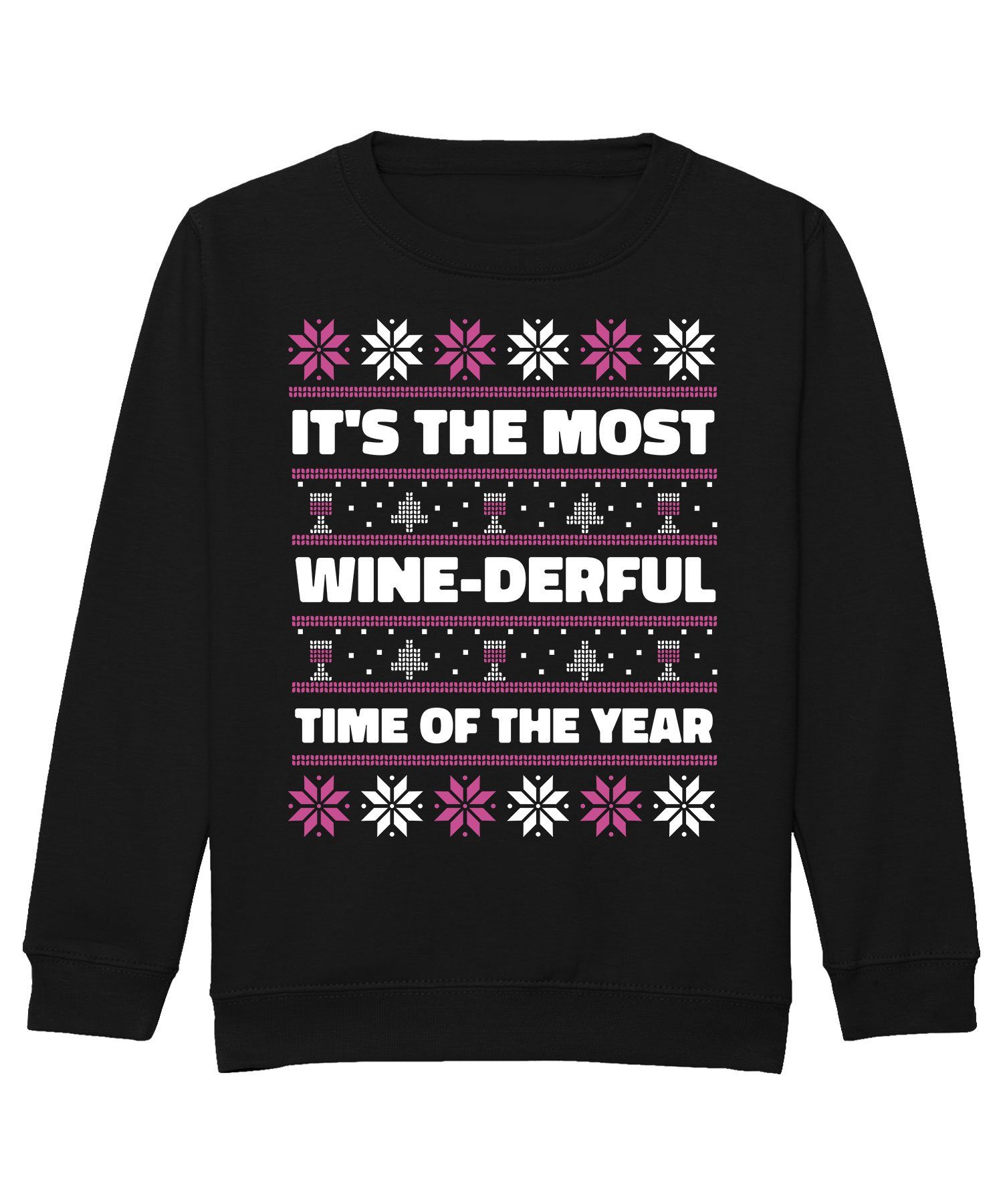Weinliebhaber most Quattro It's of wine-derful Ugly the Formatee year Christma the (1-tlg) time Sweatshirt