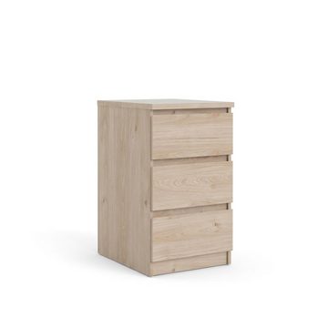 ebuy24 Kommode Nada Kommode 3 Schubladen Hickory-Dekor.