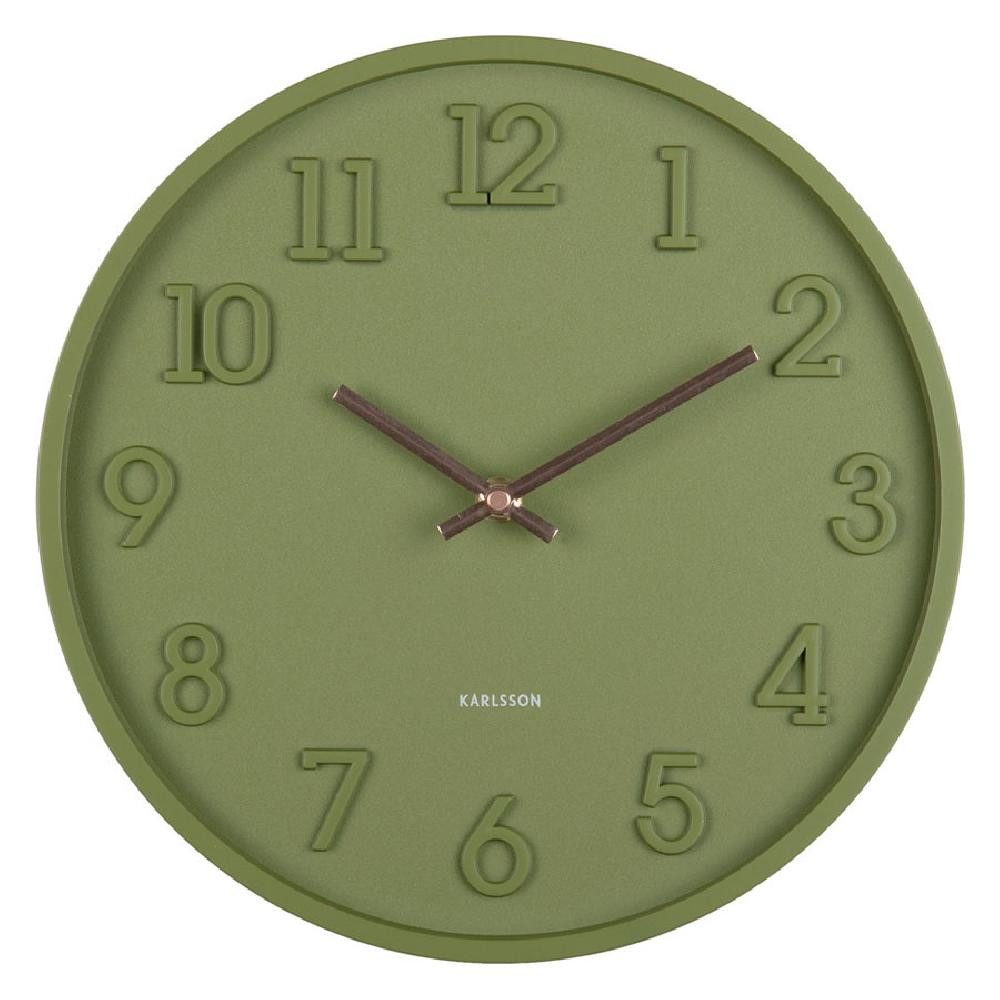 Karlsson Uhr Wanduhr Calma Army Green günstig online kaufen
