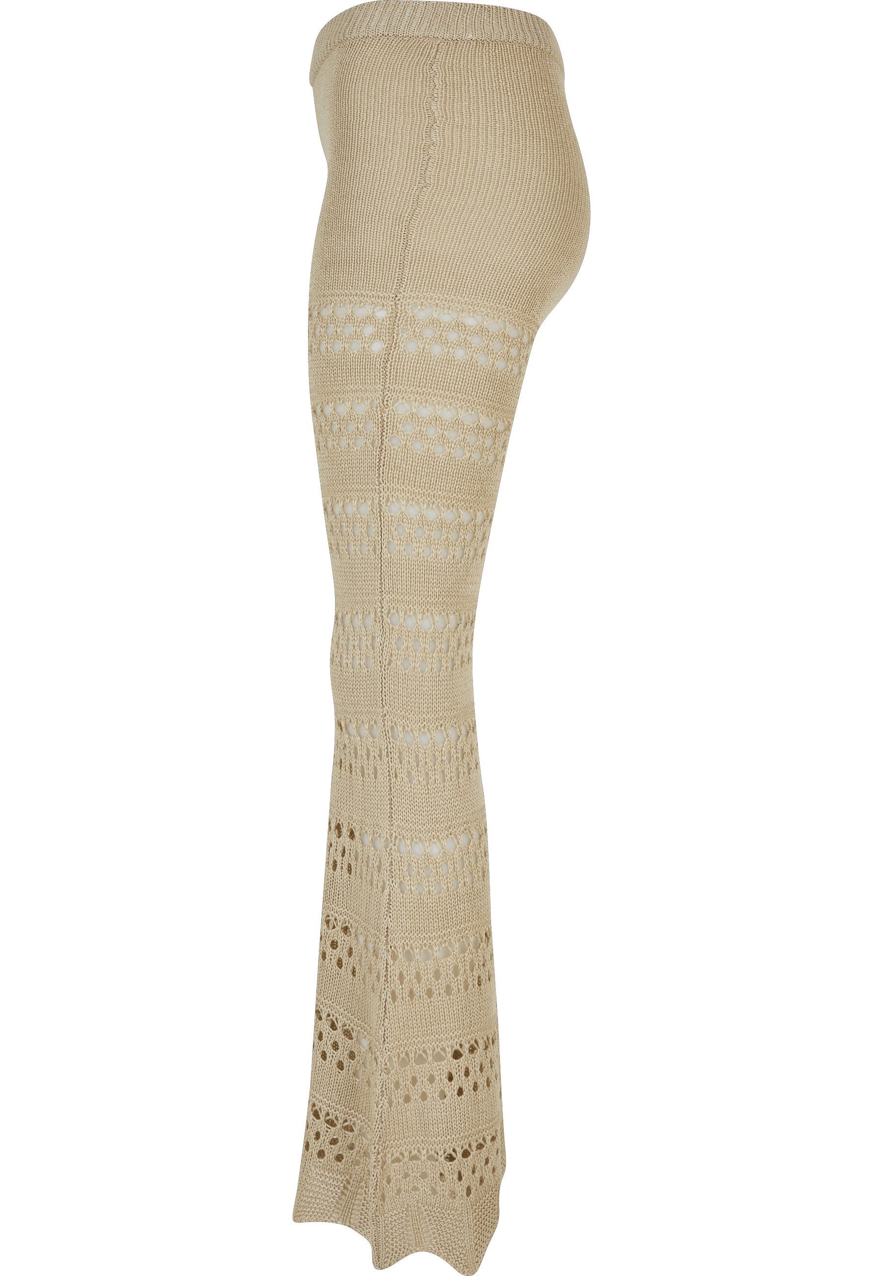 URBAN CLASSICS Leggings Urban Classics Damen Ladies Flared Crochet Knit Leggings (1-tlg)