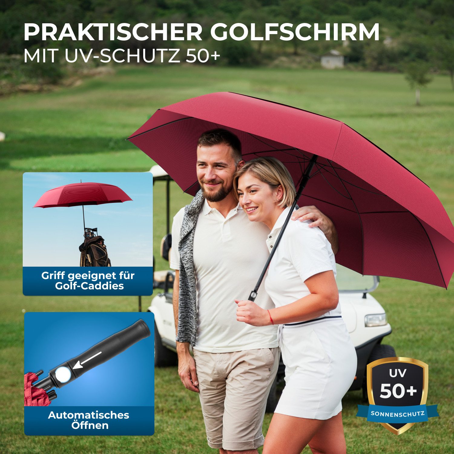 Styngard Golfregenschirm BELFAST, XXL Regenschirm Groß für 2 Personen