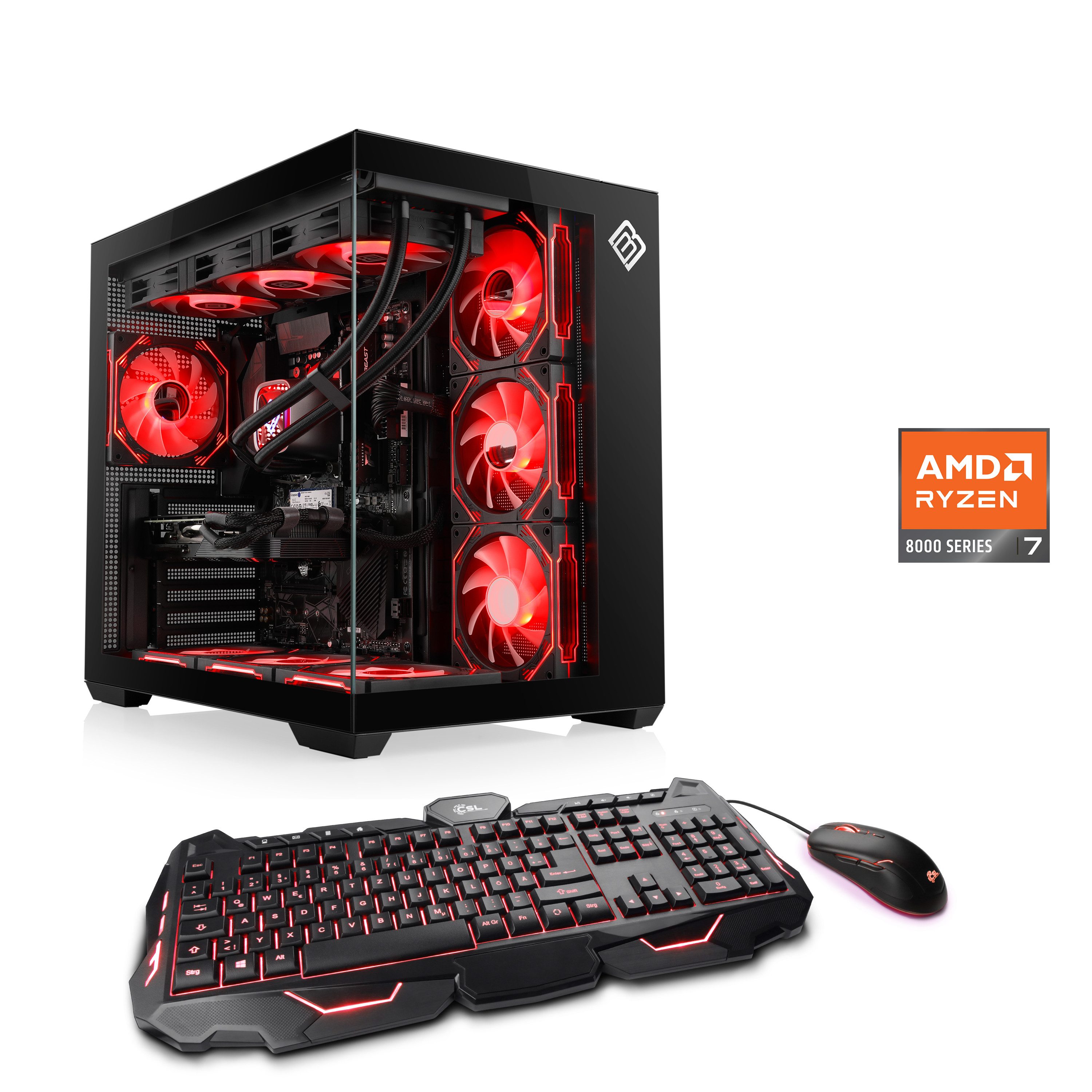 CSL Vitrum Advanced V24515 PC (AMD Ryzen 7 8700F, NVIDIA GeForce RTX 5070 Ti, 32 GB RAM, 1000 GB SSD, Wasserkühlung)