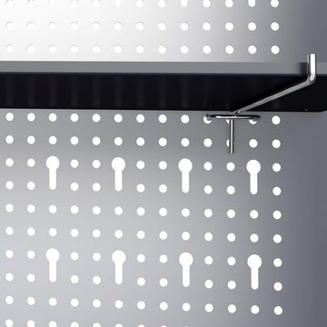 vidaXL Werkzeugbox Wand-Werkzeugschrank Industriedesign Metall Grau und Schwarz (1 St)