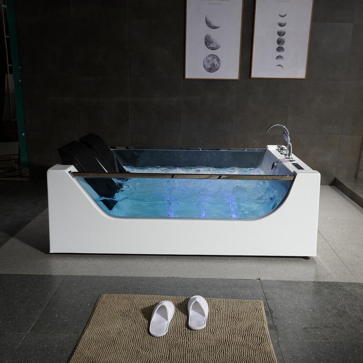 Duwilux Whirlpool Whirlpool Canberra 180x120 Badewanne Whirlwanne VOLLAUSSTATTUNG, (1-tlg)