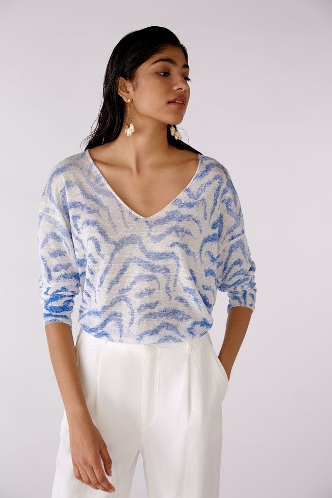 Oui Rundhalspullover