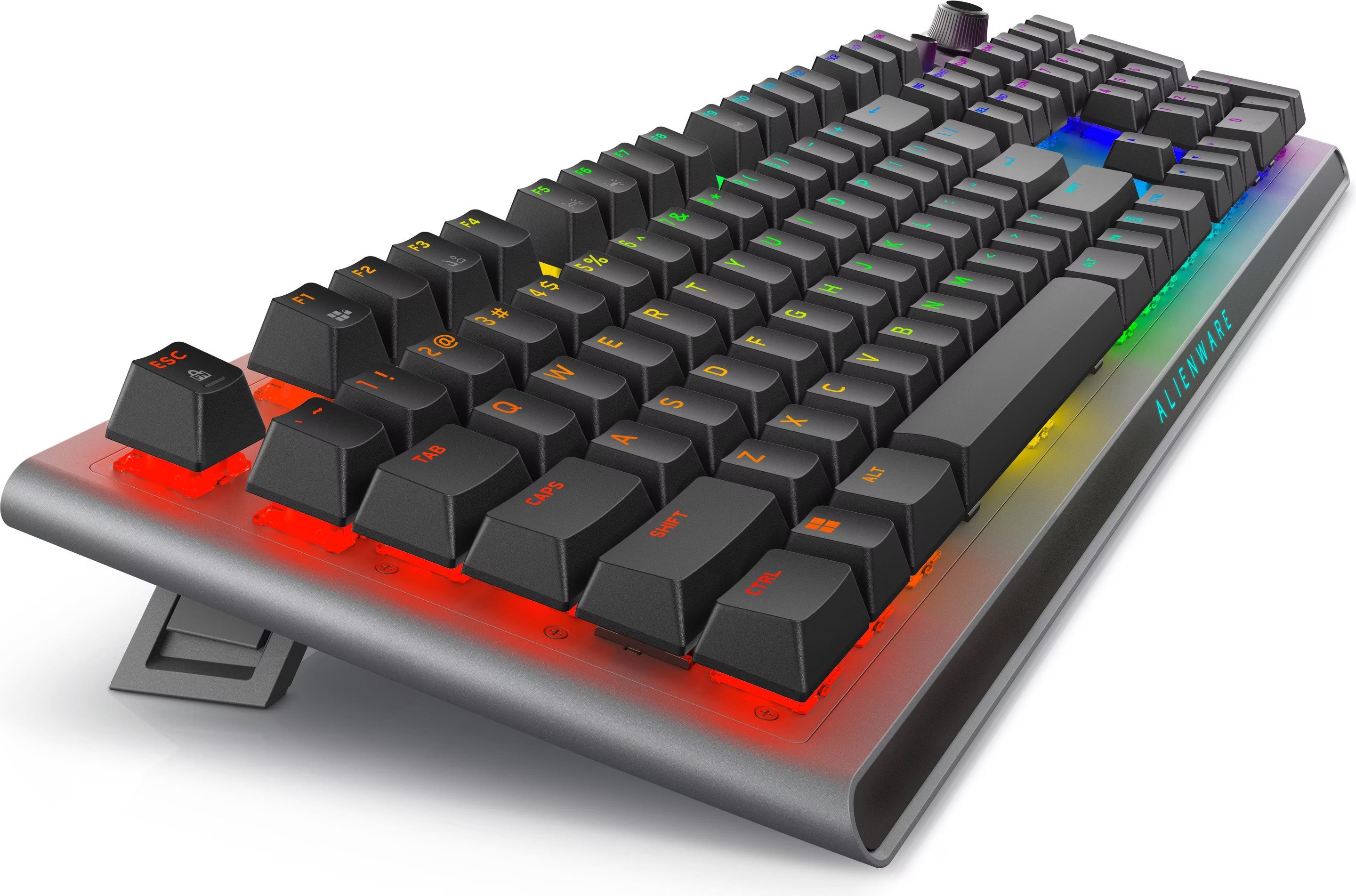 Dell Alienware AW920K Gaming-Tastatur (Cherry MX Red, Per-Key RGB, Tri-Mode, Prog. Regler, Magnet-Laden)