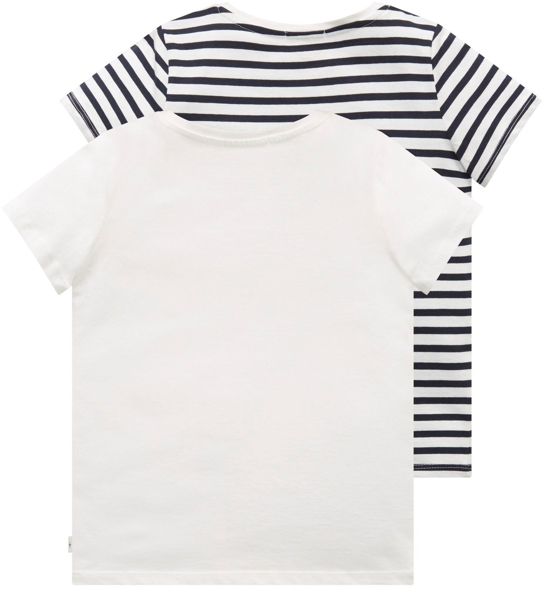 T-Shirt White 2-tlg) Whisper Doppelpack TOM im TAILOR (Set,