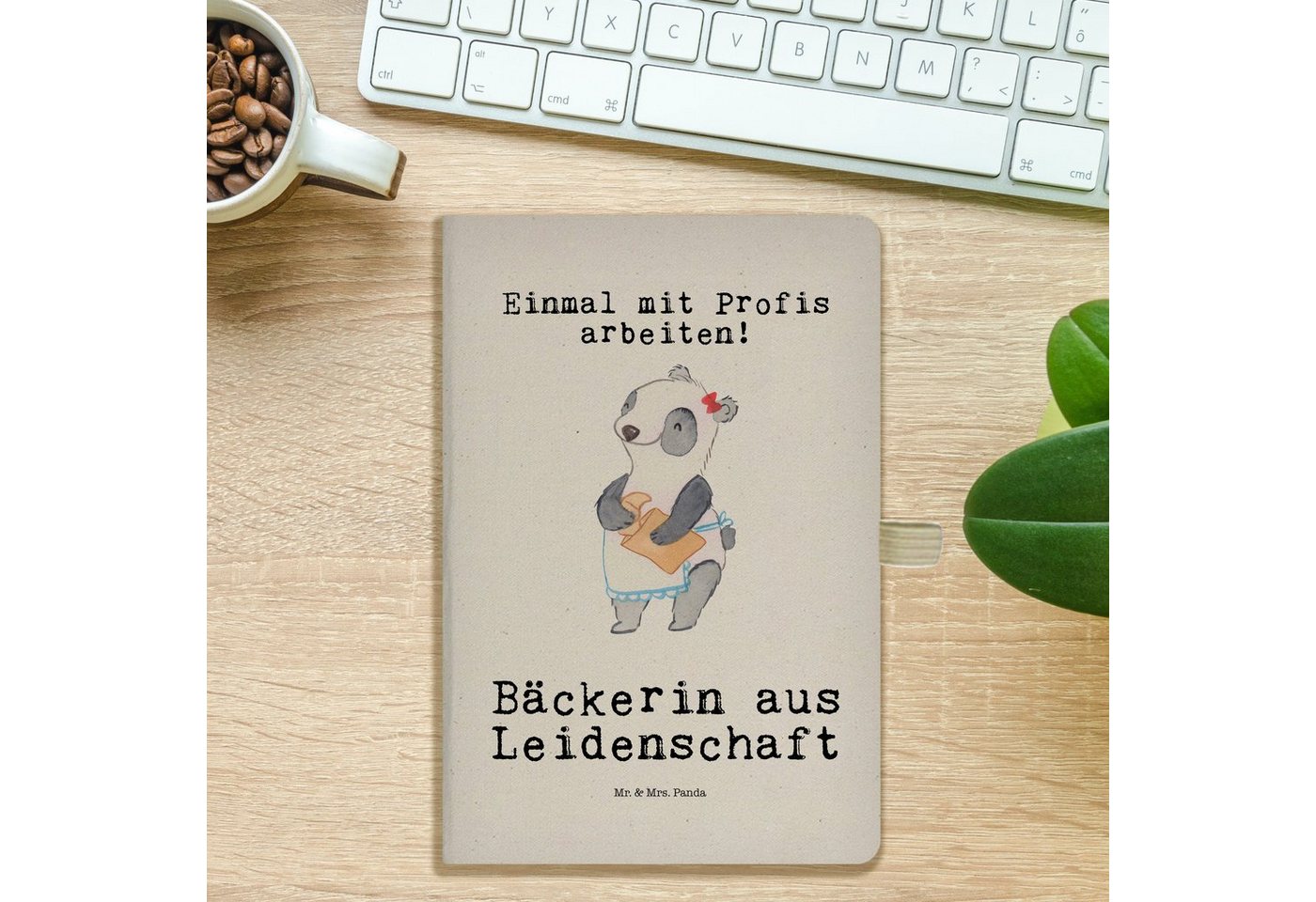 Thumbnail - Mr. & Mrs. Panda Notizbuch Bäckerin Leidenschaft - Transparent - Geschenk, Beruf, Brotbäckerin, Mr. & Mrs. Panda, Umwelt...