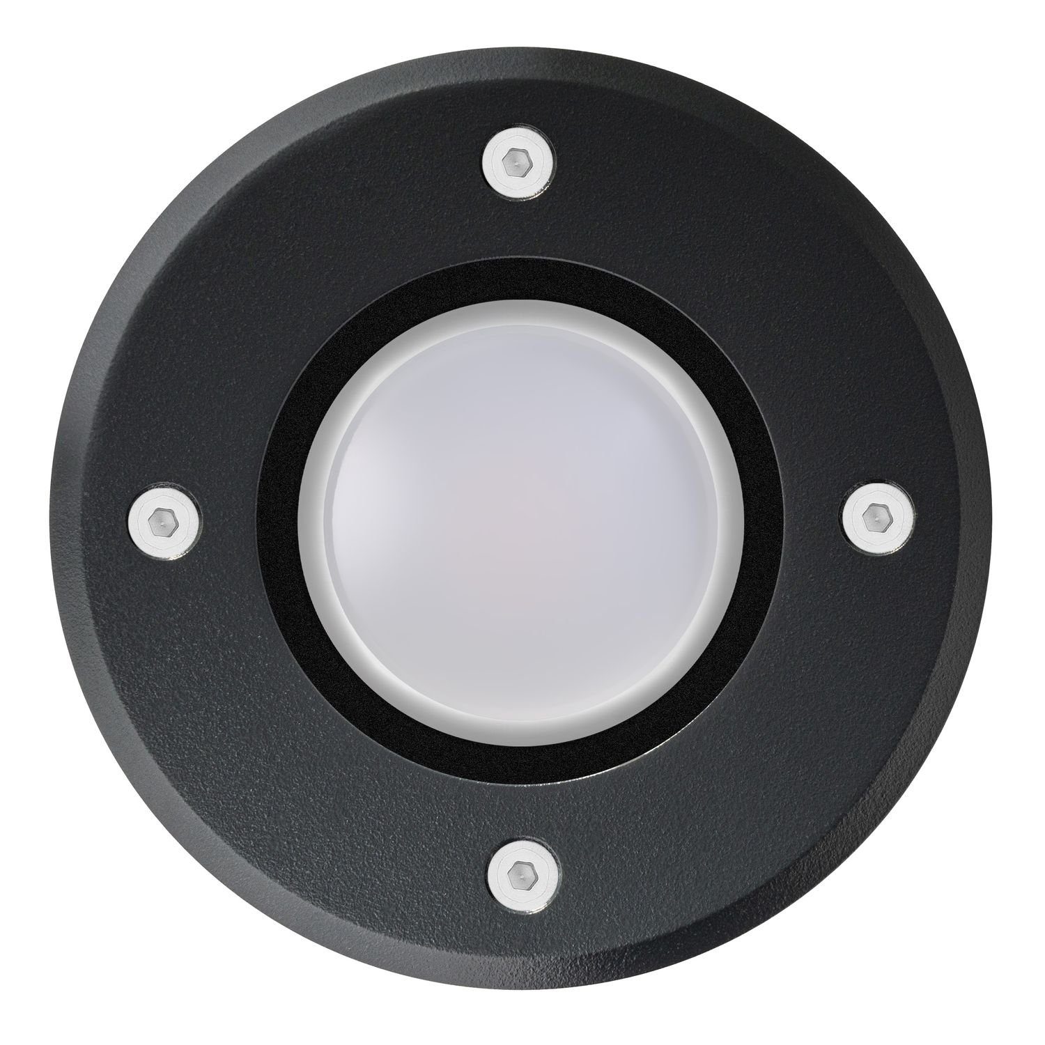 Flacher LED mit LEDANDO LED RAL7016 Bodeneinbaustrahler LED tauschbarem Einbaustrahler Anthrazit