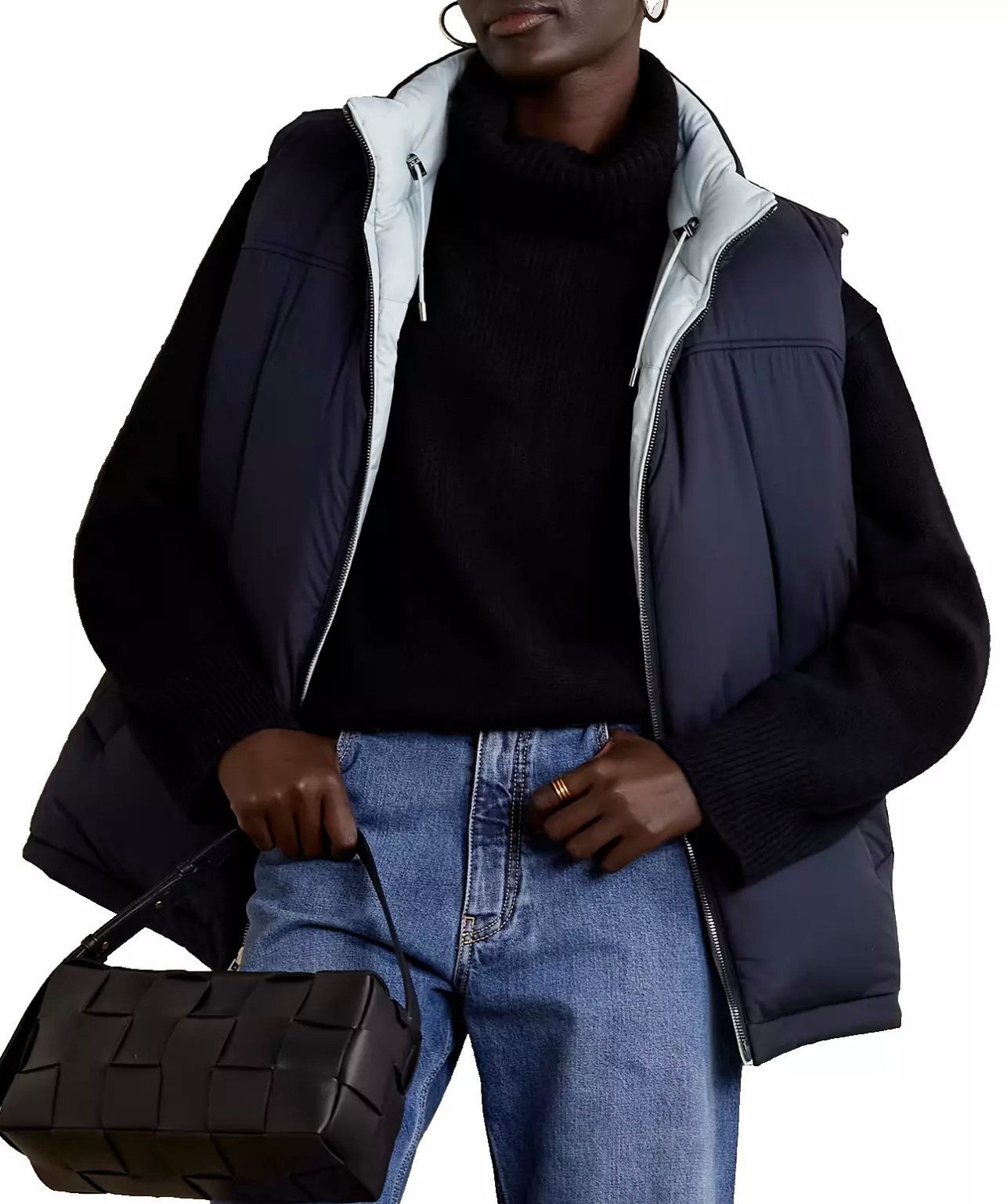 Loro Piana Wendejacke Silas gestepptem Wende-Daunenweste Limited Edition Wendbar in Himmelblau und Navy