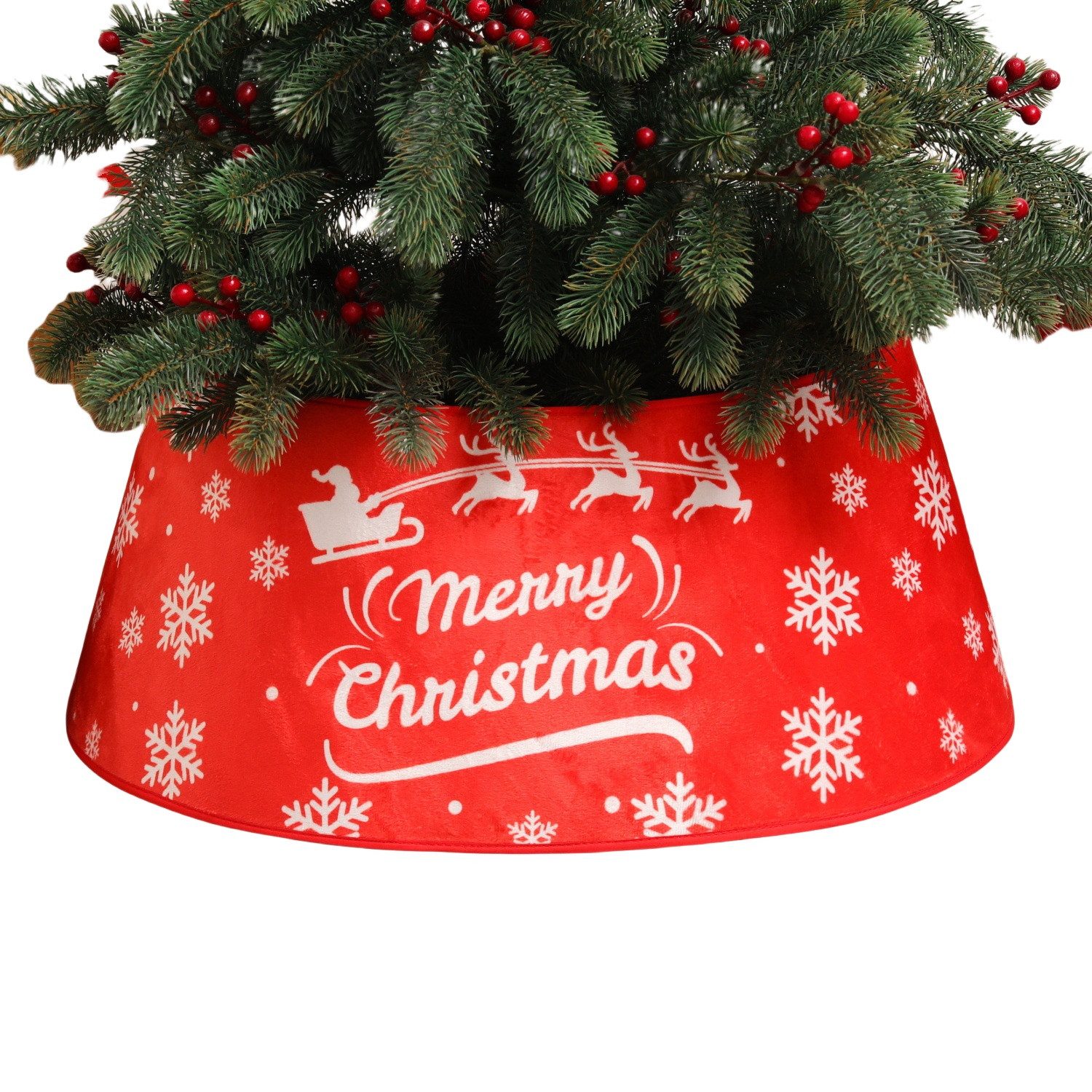 Coonoor Christbaumschmuck Weihnachtsbaum Kragen Weihnachtsbaum Rock Ständer Weihnachtsbaumdecke