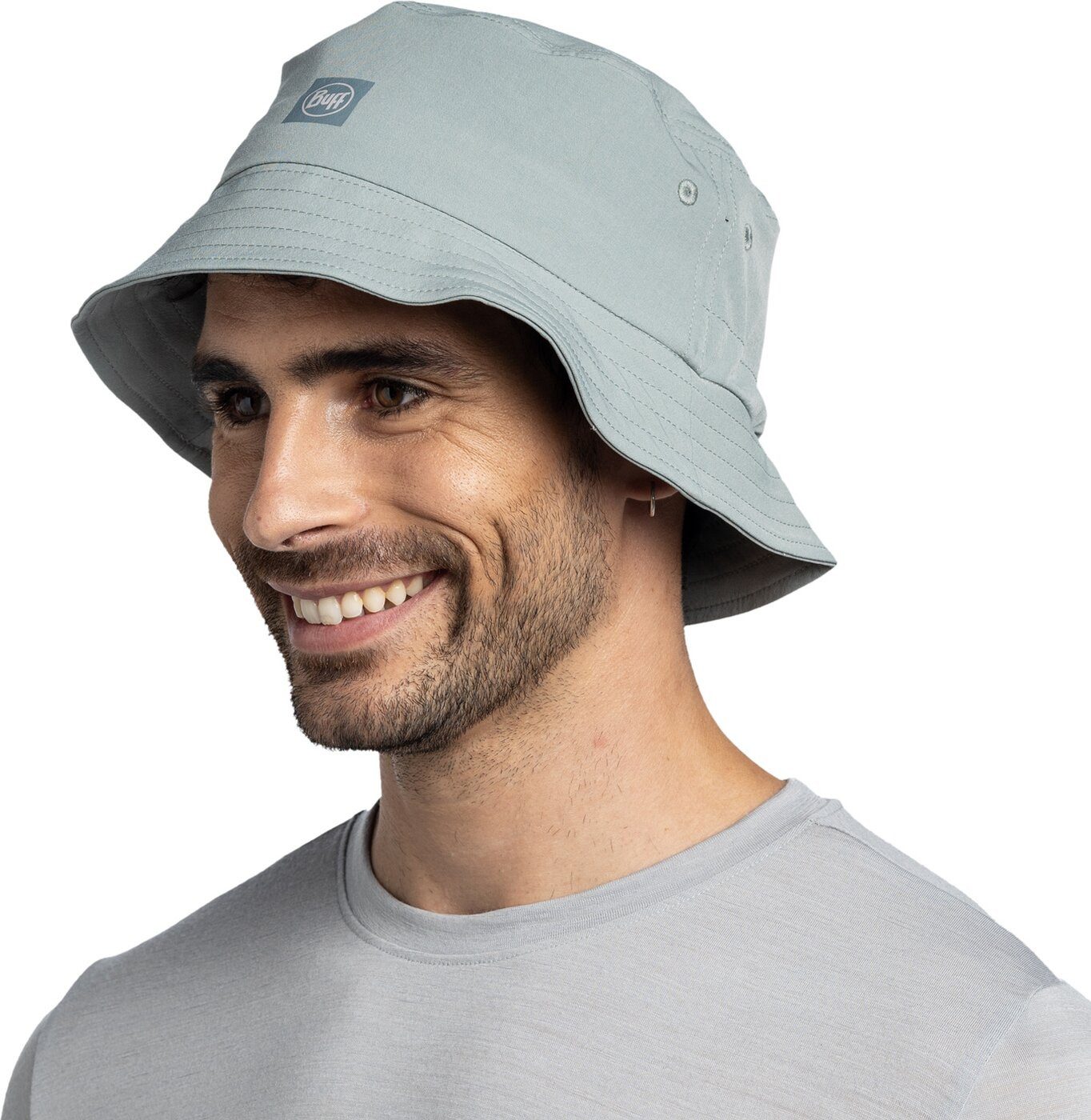 Buff Fitted Cap Adventure Bucket Hat SOLID FLINT