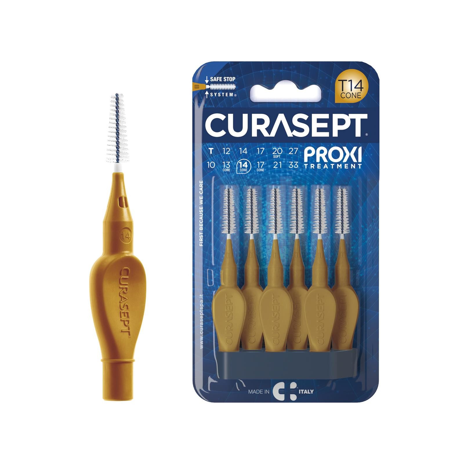 Curasept Interdentalbürsten Curasept Proxi Interdentalbürsten T14 - 6 Stück Gold 1,4 mm konisch