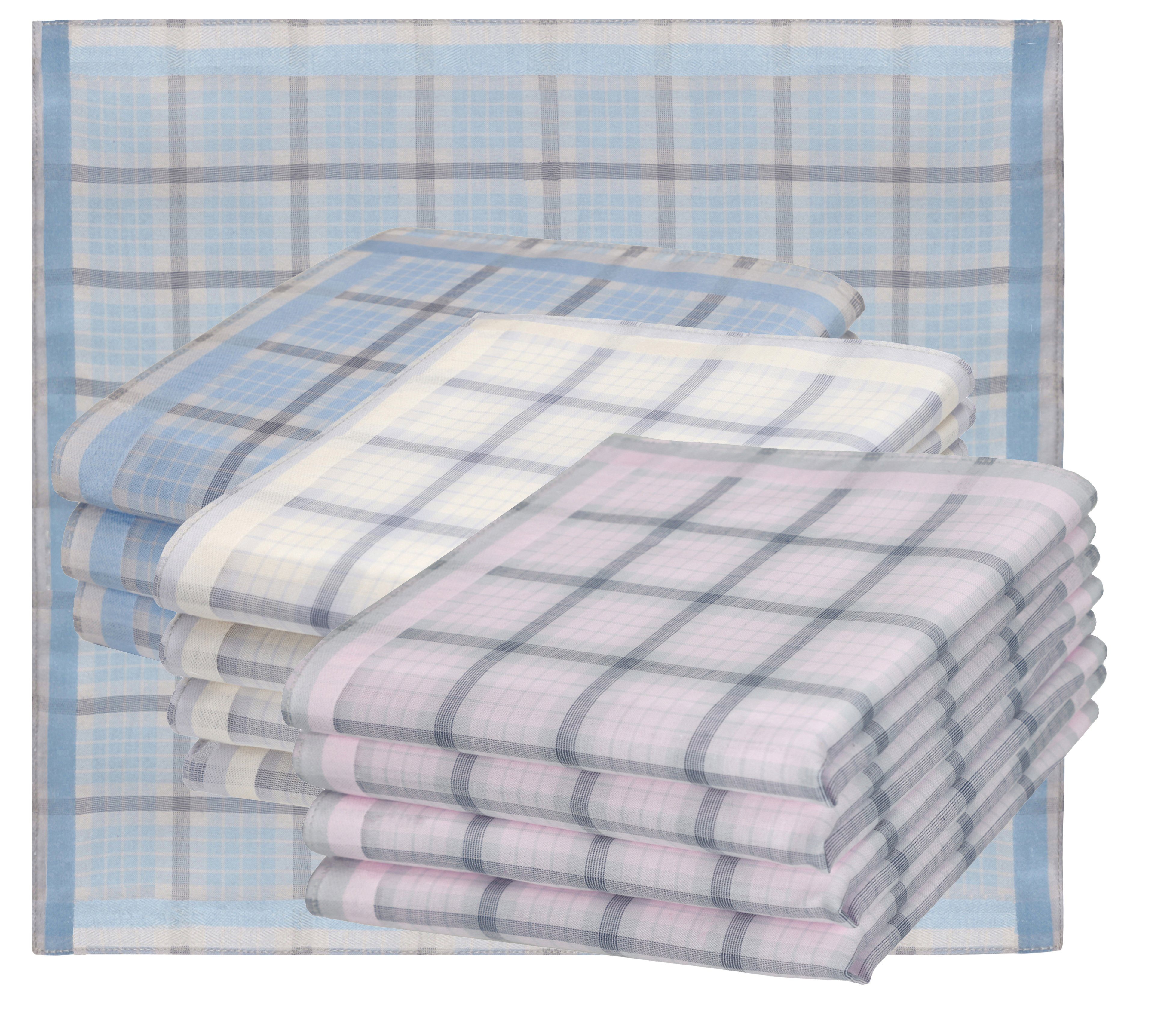 Taschentuch 12 Stück Damen Stoff Taschentücher Paloma I Größe 30x30 cm