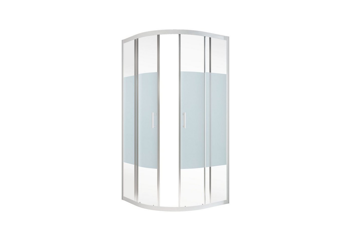 Thumbnail - Schulte Runddusche mit Schiebetüren, Höhe: 190cm, BxT: 90x90 cm, 5 mm Sicherheitsglas, Spar-Set, inkl. Duschtasse mit Ab...