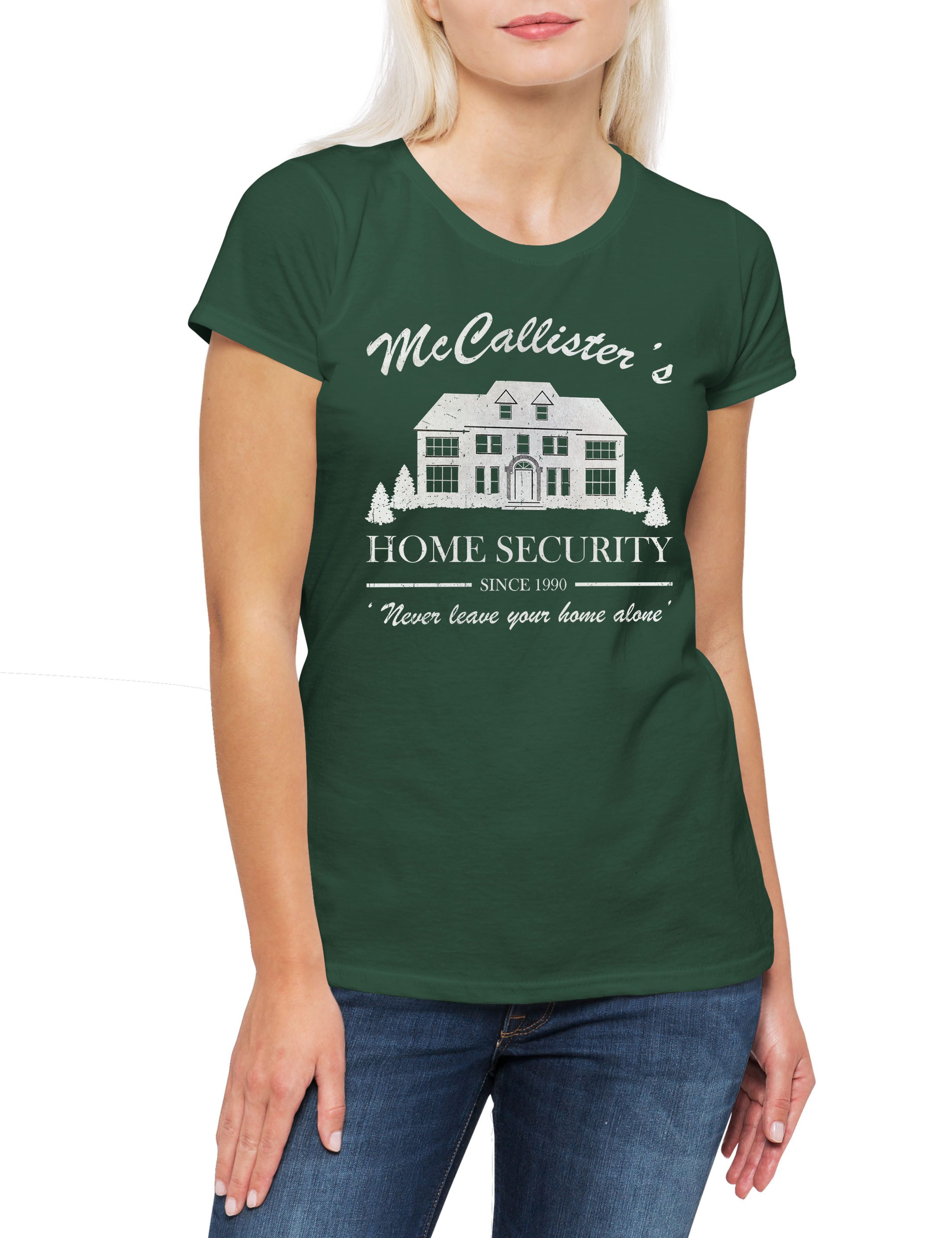 Print-Shirt McCallister Home Security Damen T-Shirt Zuhaus Kevin Alone Allein