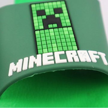 Minecraft Minecraft Creeper 3D Motiv Sandalen Latschen Badesandale Gr. 29 bis 38, Grün