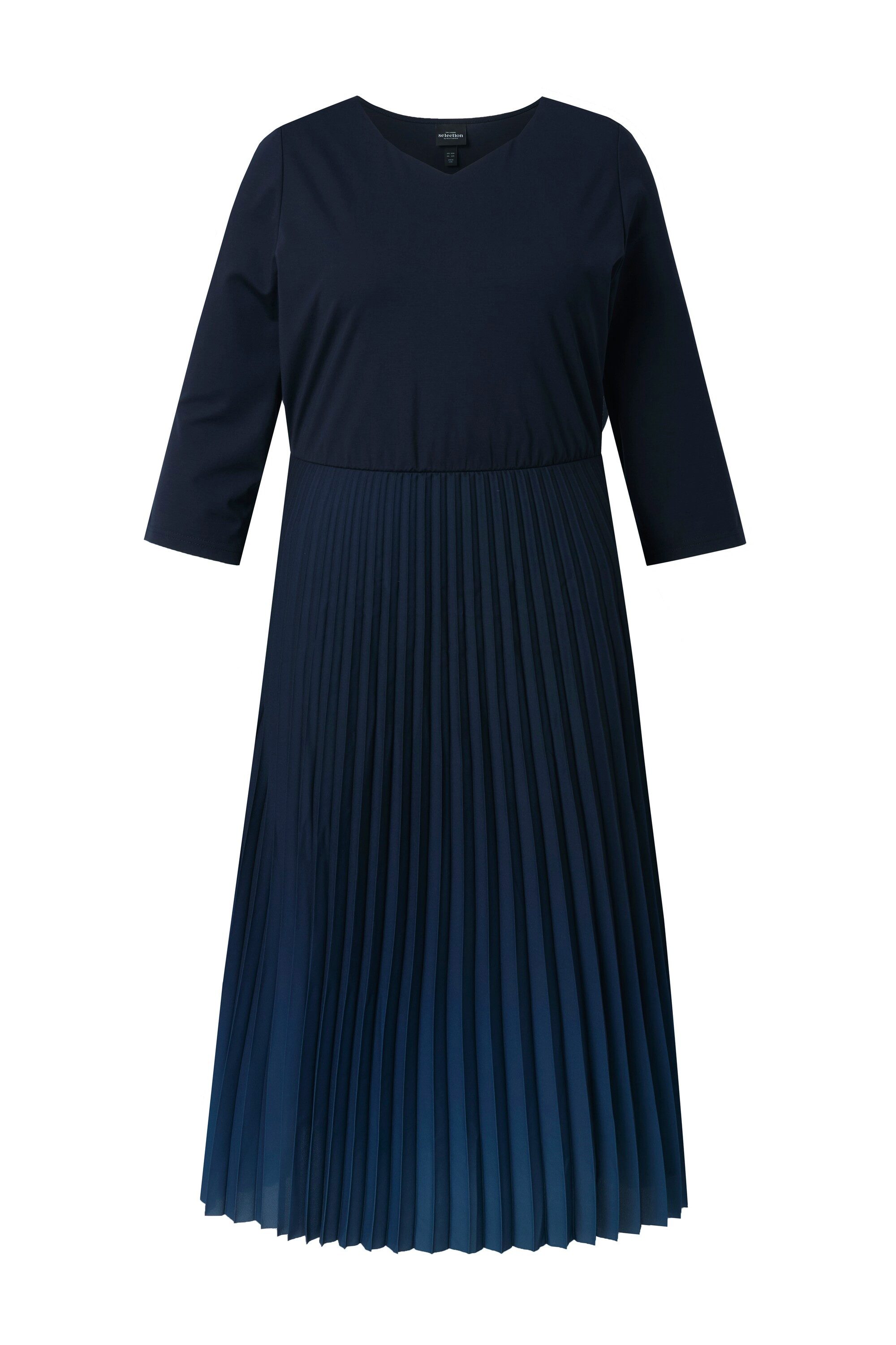 Jerseykleid Midikleid mit Plisseerock