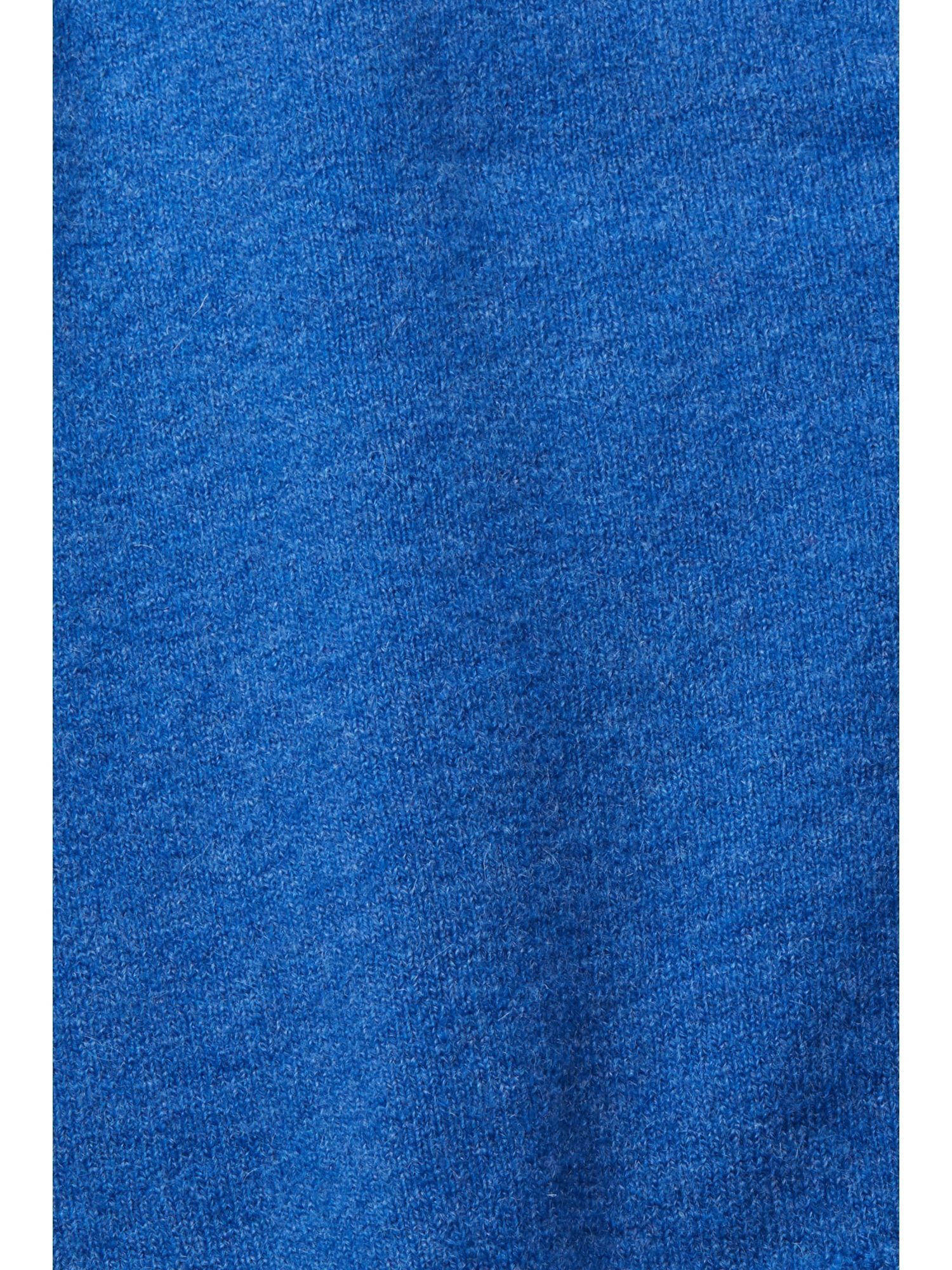 Wolle: Strickjacke mit BRIGHT BLUE V-Ausschnitt Cardigan Mit (1-tlg) Esprit