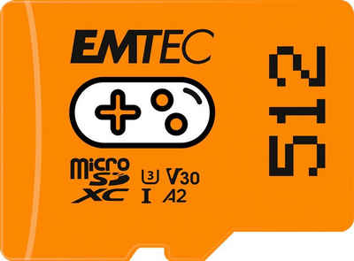 EMTEC »Gaming microSD 512 GB« Speicherkarte (512 GB, UHS Class 1, 100 MB/s Lesegeschwindigkeit)