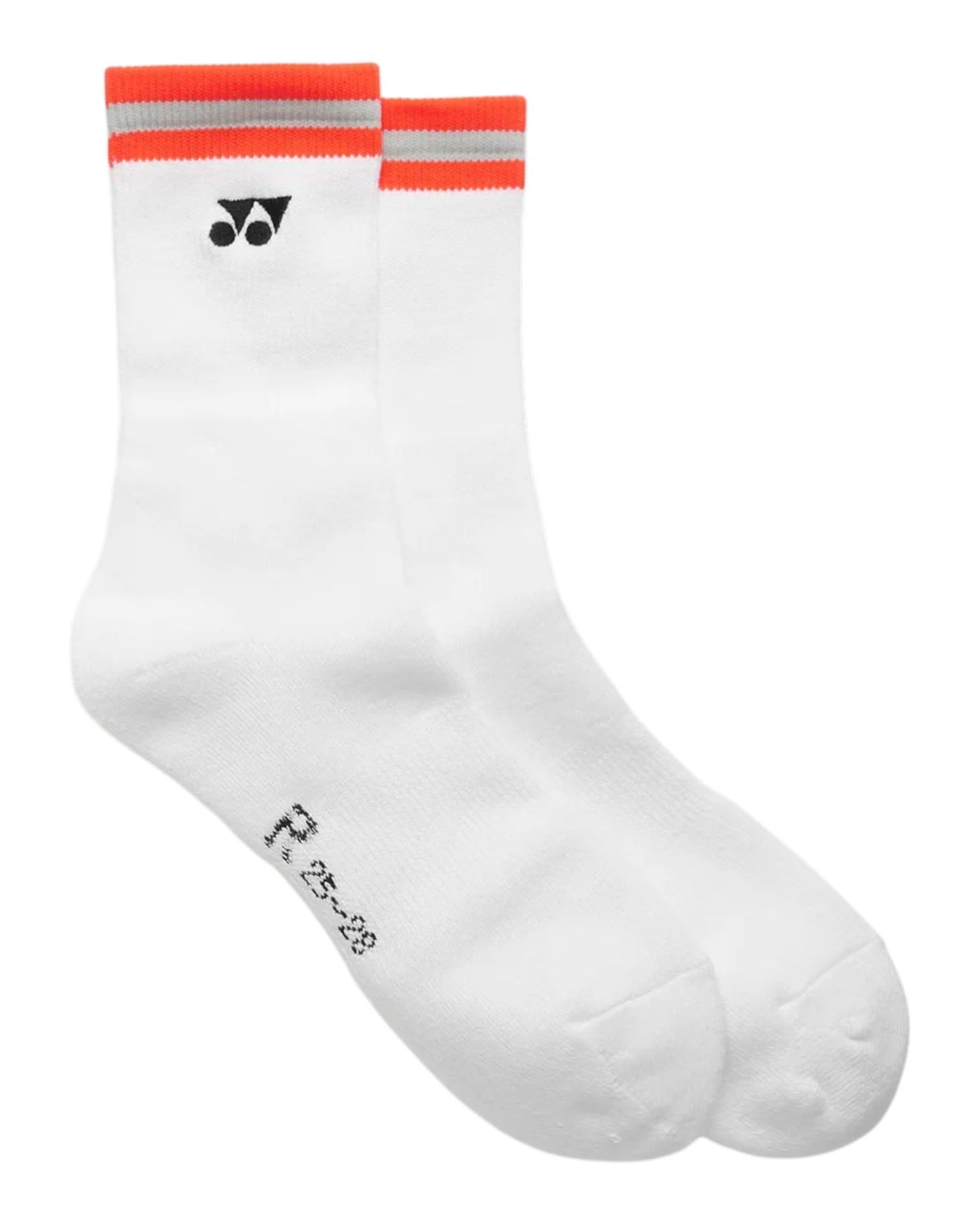 Yonex Sportsocken Crew 19252 Stripe 2026 weiss/orange - 1 Paar