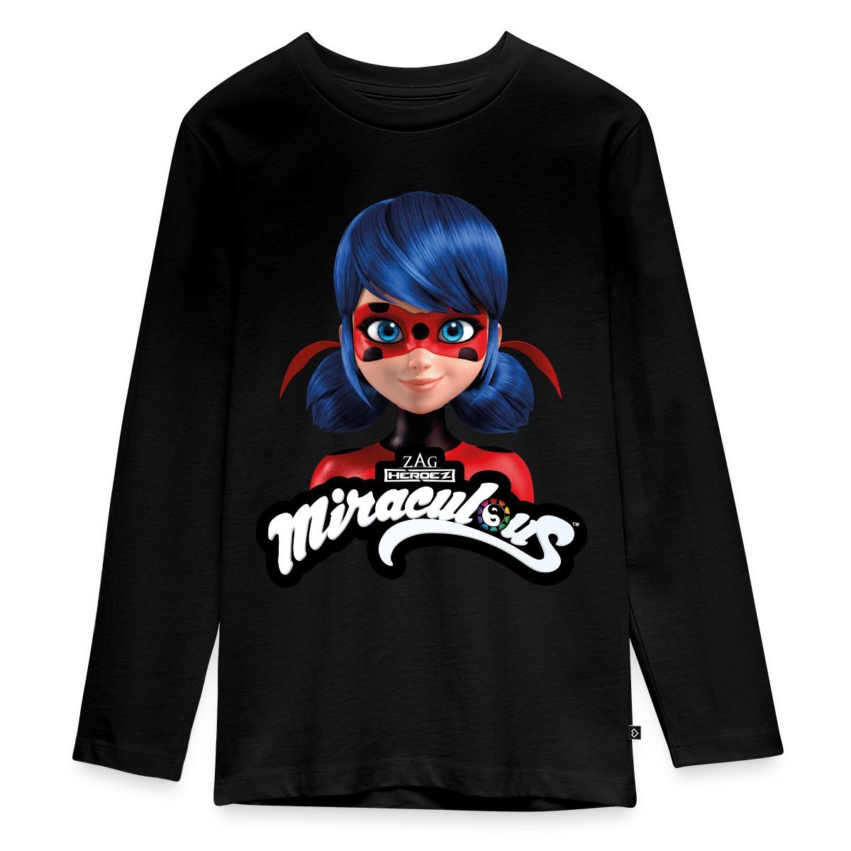 Spreadshirt T-Shirt Miraculous Ladybug Mit Logo Teenager Premium Langarmshirt (1-tlg)