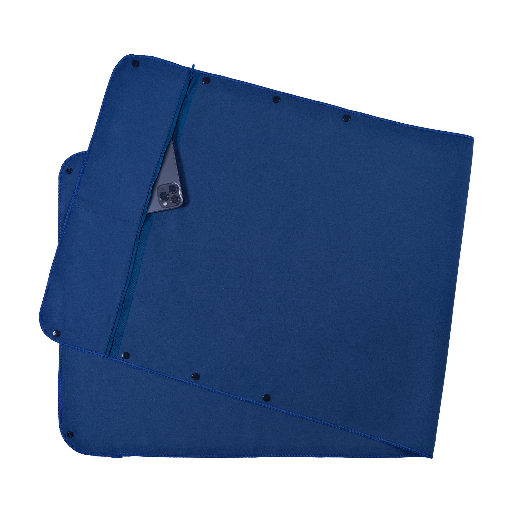 Brielle Sporthandtuch Brielle Fitnesshandtuch rutschfest - Magnet und Reißverschlusstaschen, (1-St), Handtuch aus Mikrofaser, kompakt und schnell trocknend