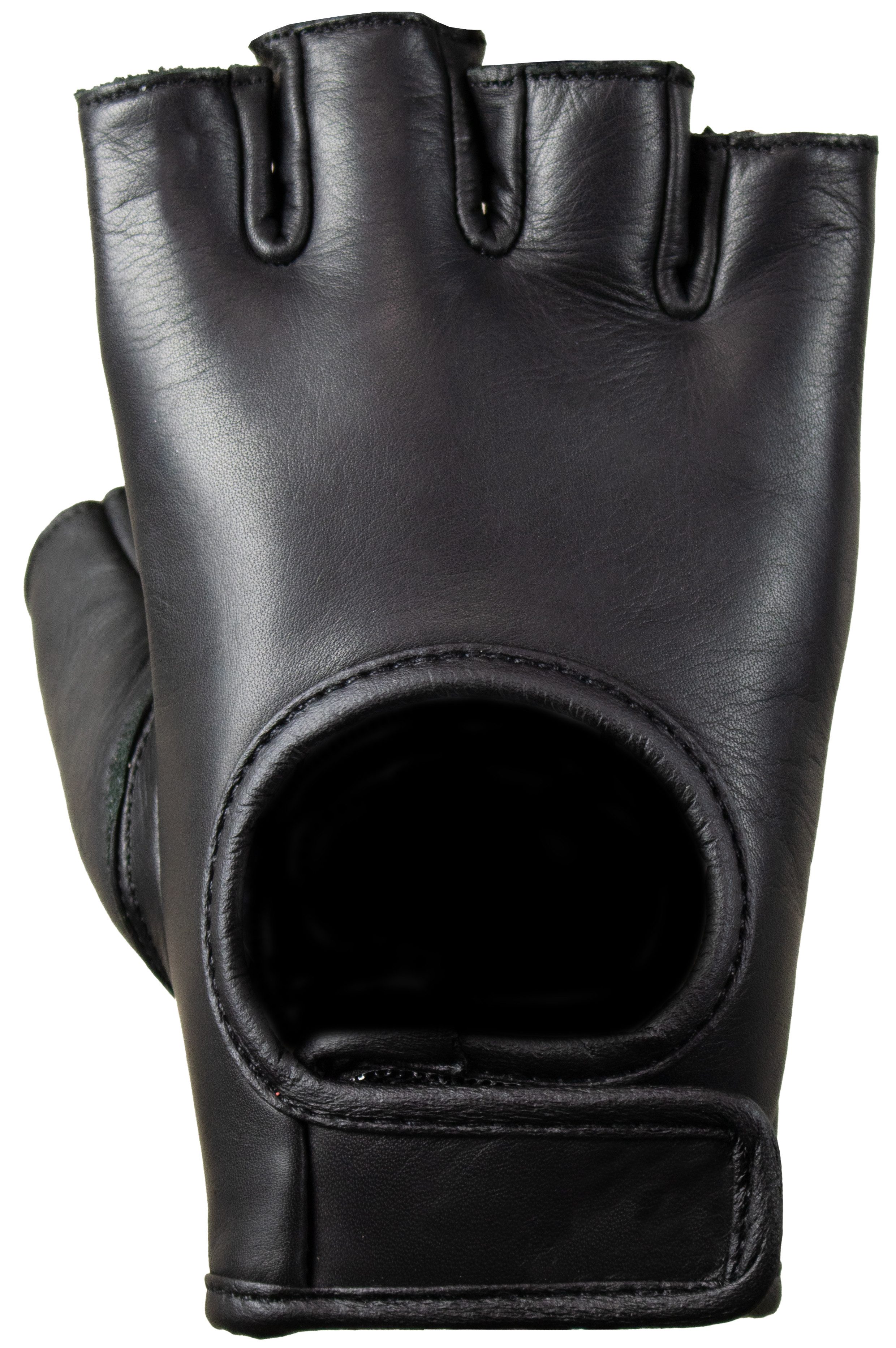 MDM Lederhandschuhe Herren Lederhandschuhe Fingerlos Motorrad Chopper Sommer Fingerloses Design für maximale Bewegungsfreiheit und Griffgefühl