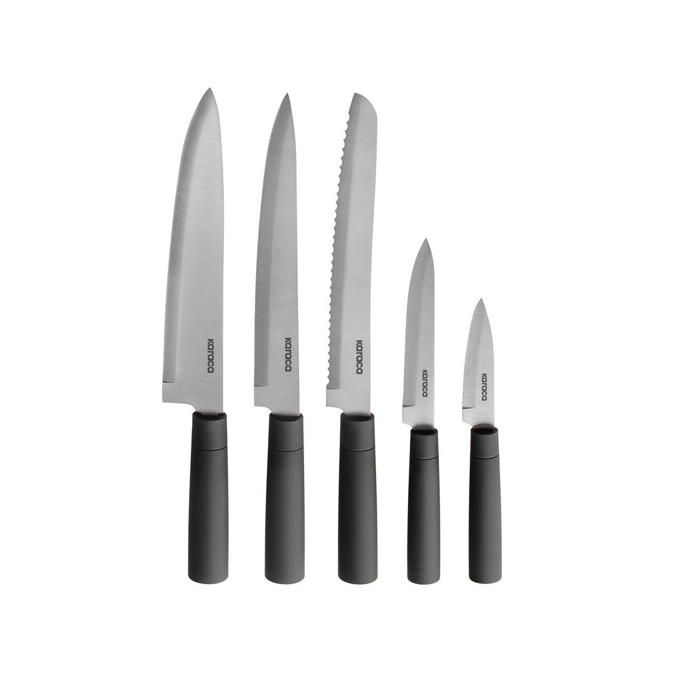 Karaca Schwarz Messer-Set Viego Messerset 6 Teilig