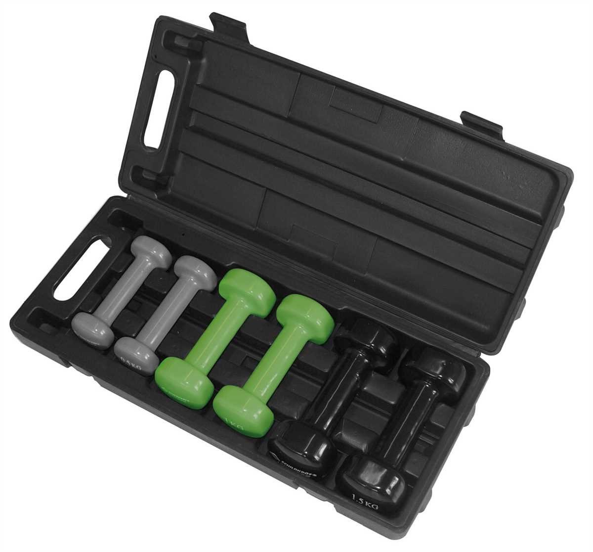 Schildkröt Hantel-Set Fitness VINYL, (Set, mit Koffer)