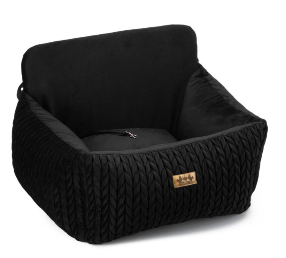 Elite Puppy Tierbett Athena Autositz für Hunde & Katzen – sicher, komfortabel &, Luxus Hundesitz für Auto – samtweich, waschbar & vielseitig nutzbar