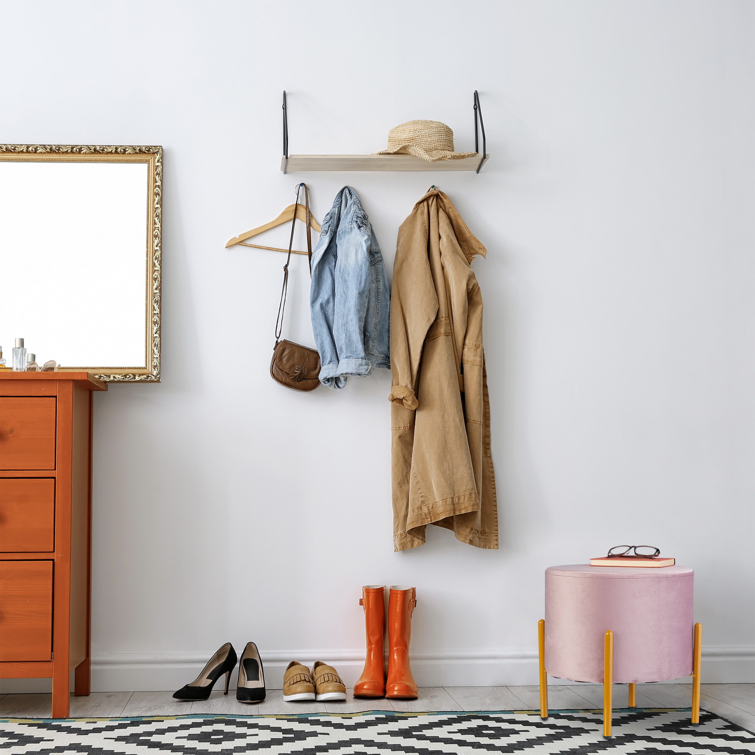 relaxdays Sitzhocker Samt Hocker mit 4 günstig online kaufen