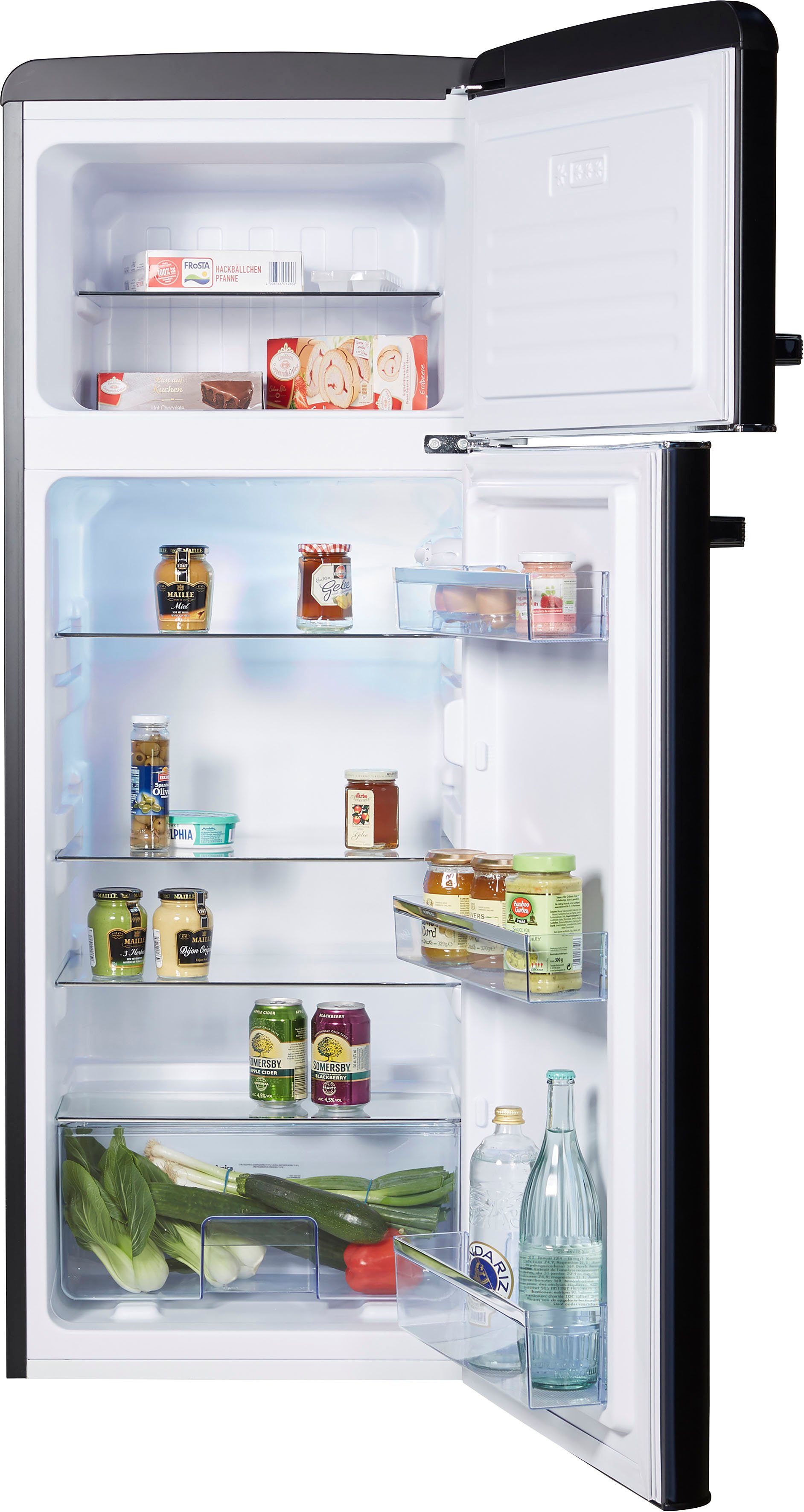 Amica Kühl-/Gefrierkombination KGC 15637 MS, 144 cm hoch, 55 cm breit