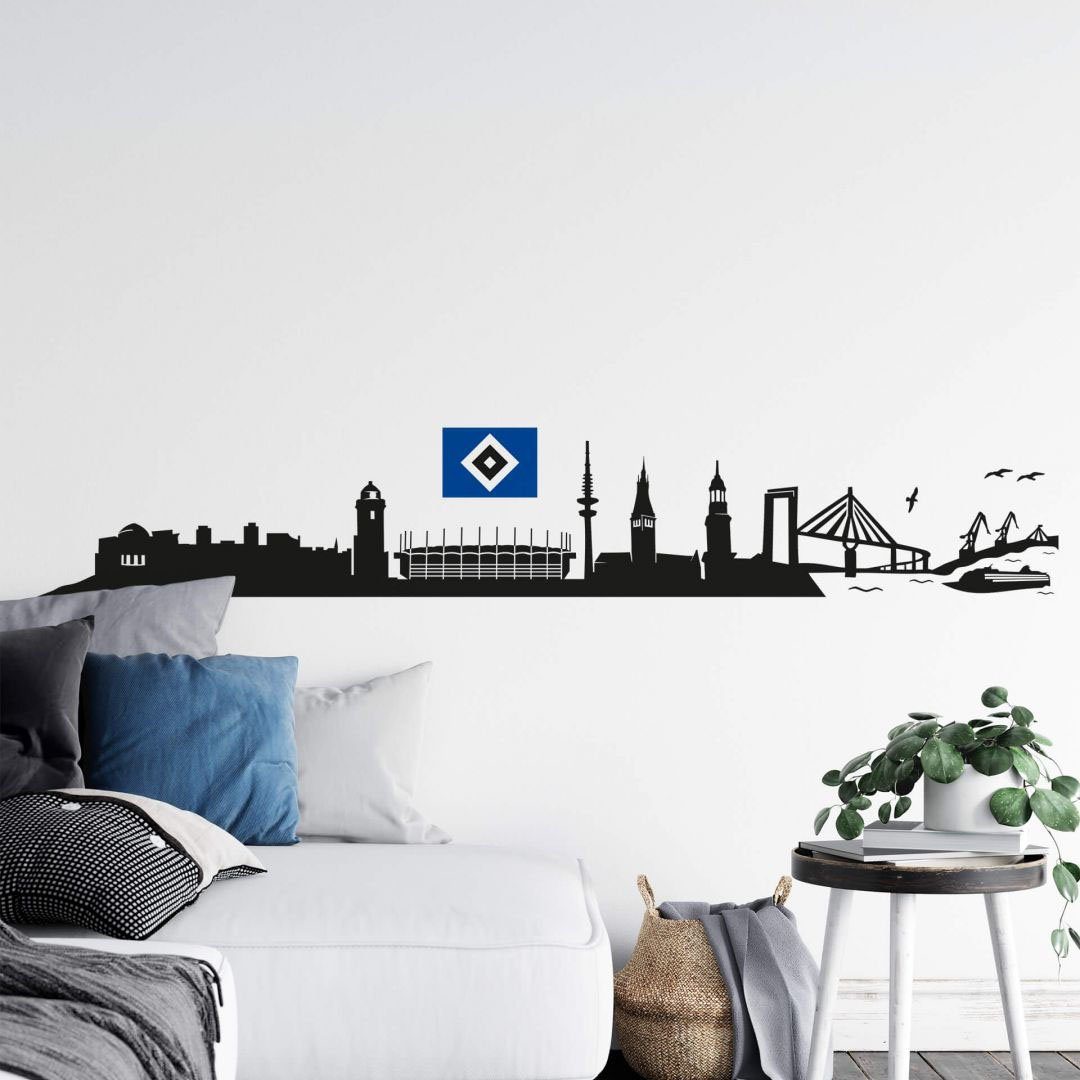 Wall-Art Wandtattoo Hamburger Hsv SV Logo Skyline