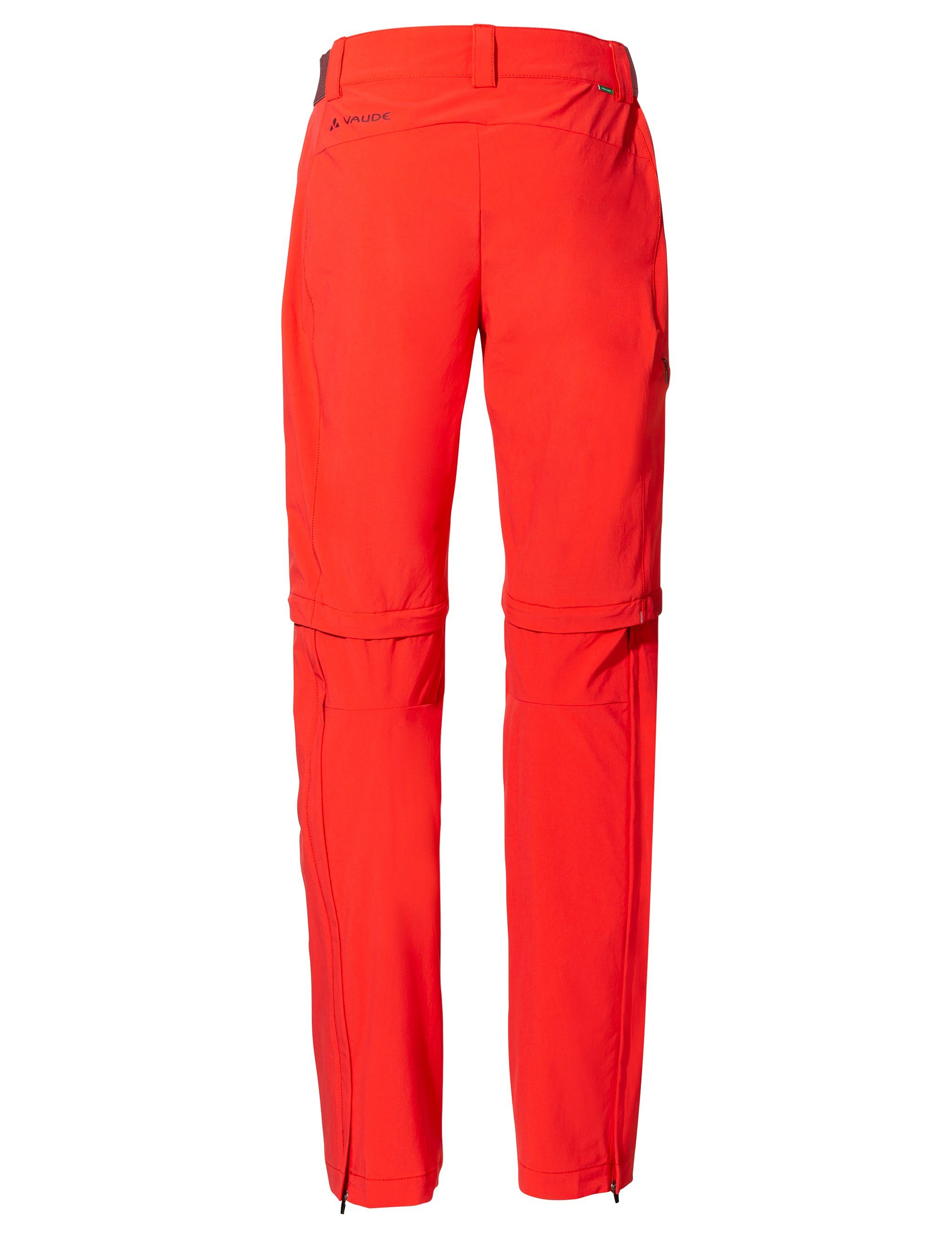 Stretch T-Zip Pants Women's II VAUDE (1-tlg) Knopf flame Funktionshose Grüner ZO Farley