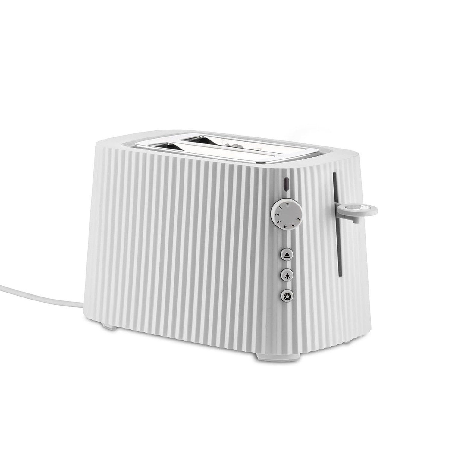 Alessi Тостеры Plissé Weiß, 2 kurze Schlitze, für 2 Scheiben