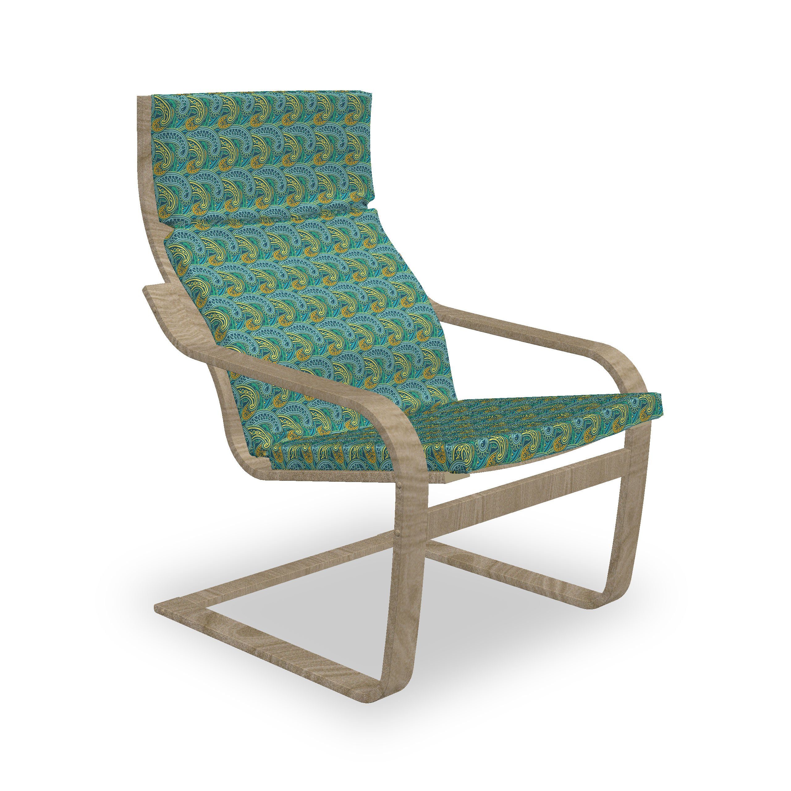 Abakuhaus Stuhlkissen Sitzkissen mit Stuhlkissen mit Hakenschlaufe und Reißverschluss, orientalisch Geometrisches Paisley-Muster